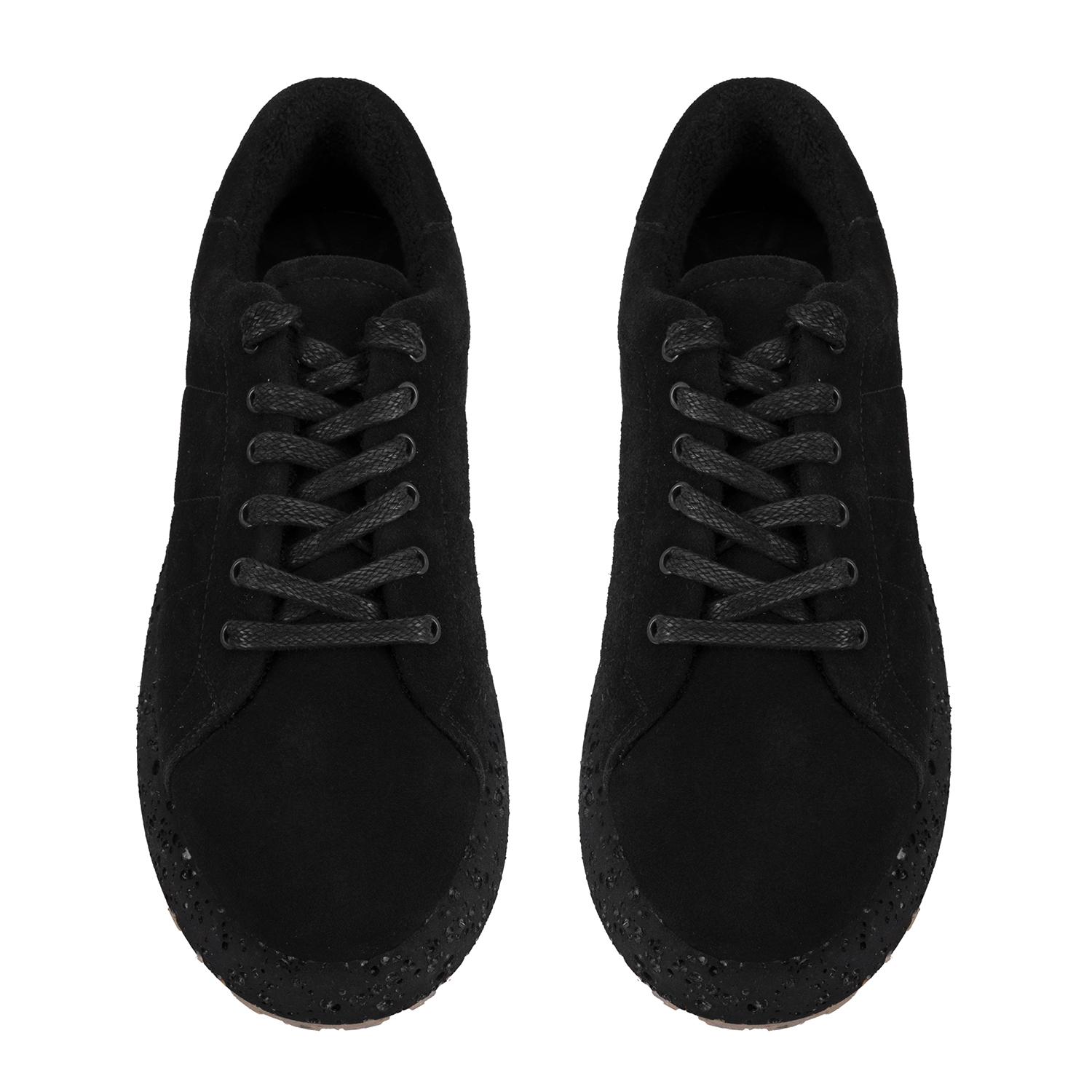 Kadın Siyah Süet Deri Günlük Ayakkabı