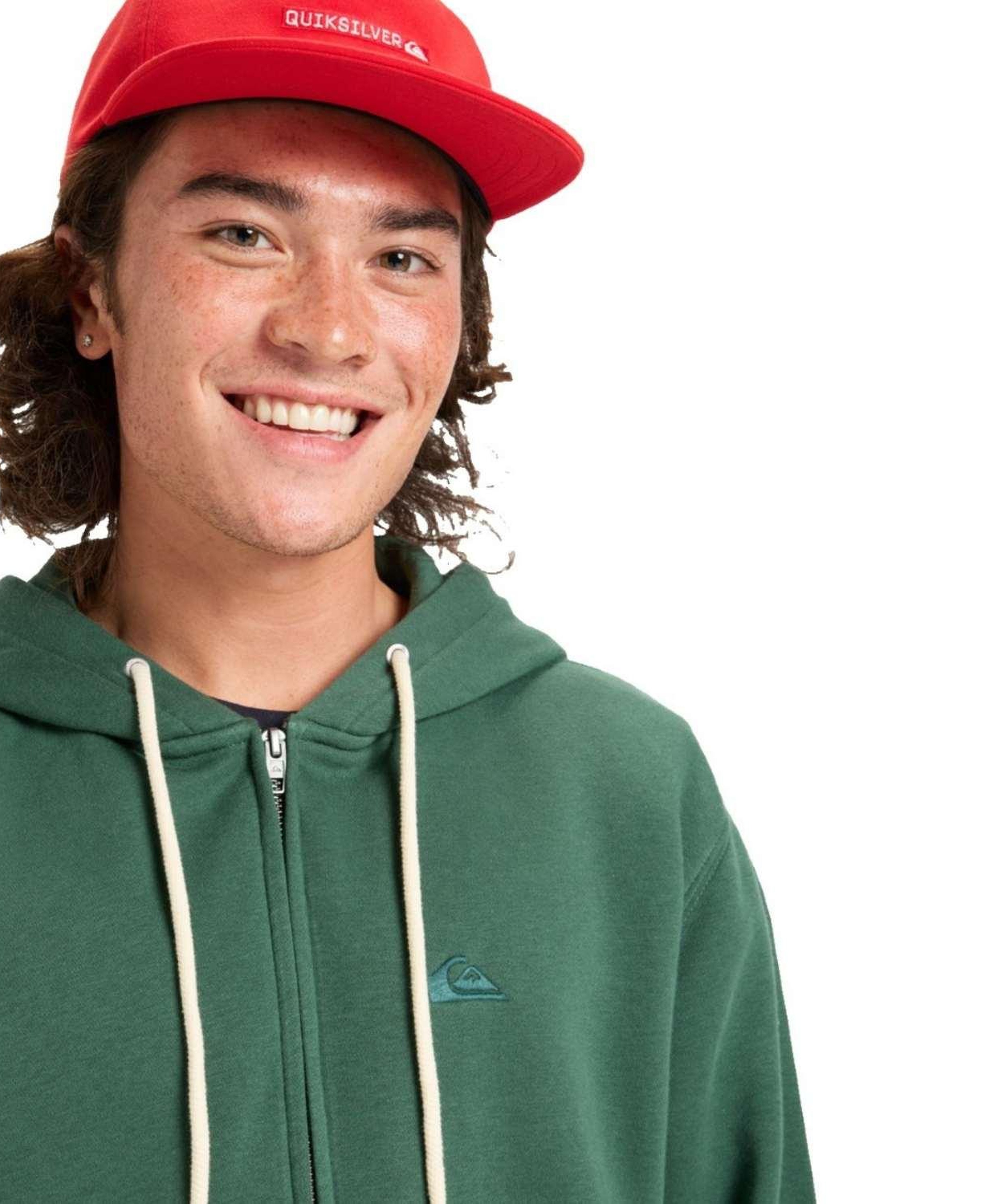 Quiksilver Salt Water Zip Hoodie Erkek Yeşil Sweatshirt