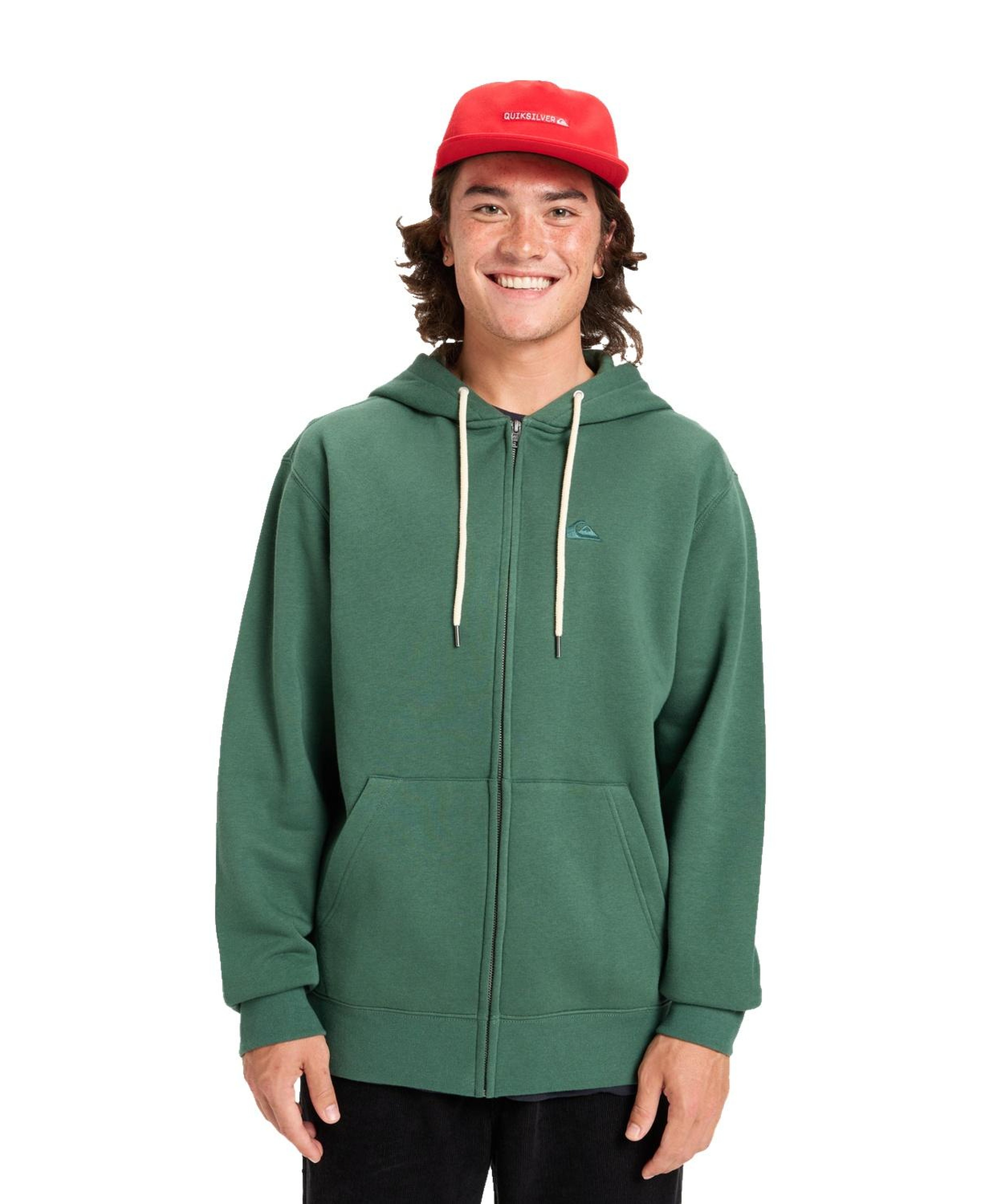 Quiksilver Salt Water Zip Hoodie Erkek Yeşil Sweatshirt