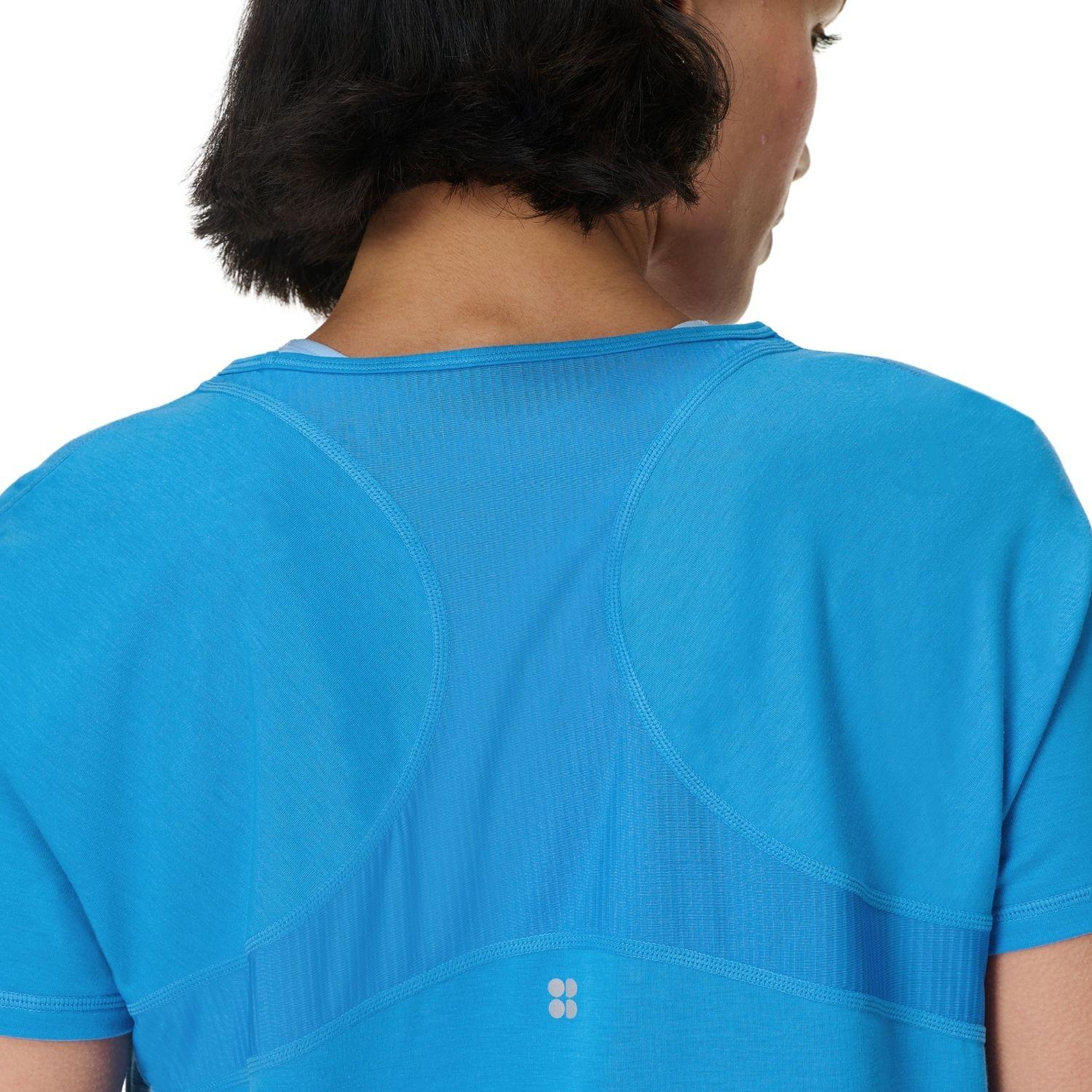 Sweaty Betty Breathe Easy Kadın Mavi Koşu Tişört