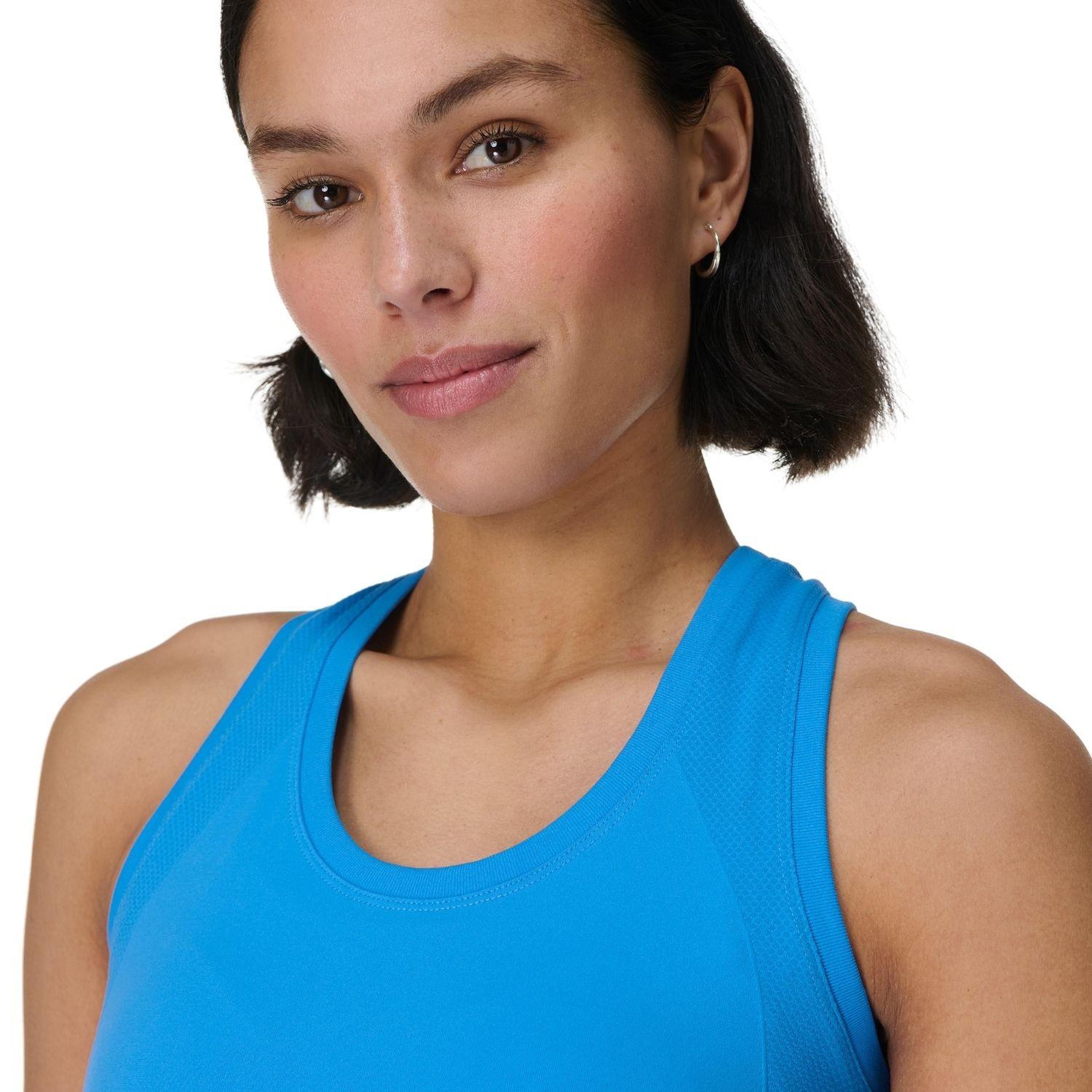 Sweaty Betty Athlete Seamless Workout Kadın Mavi Tank Top