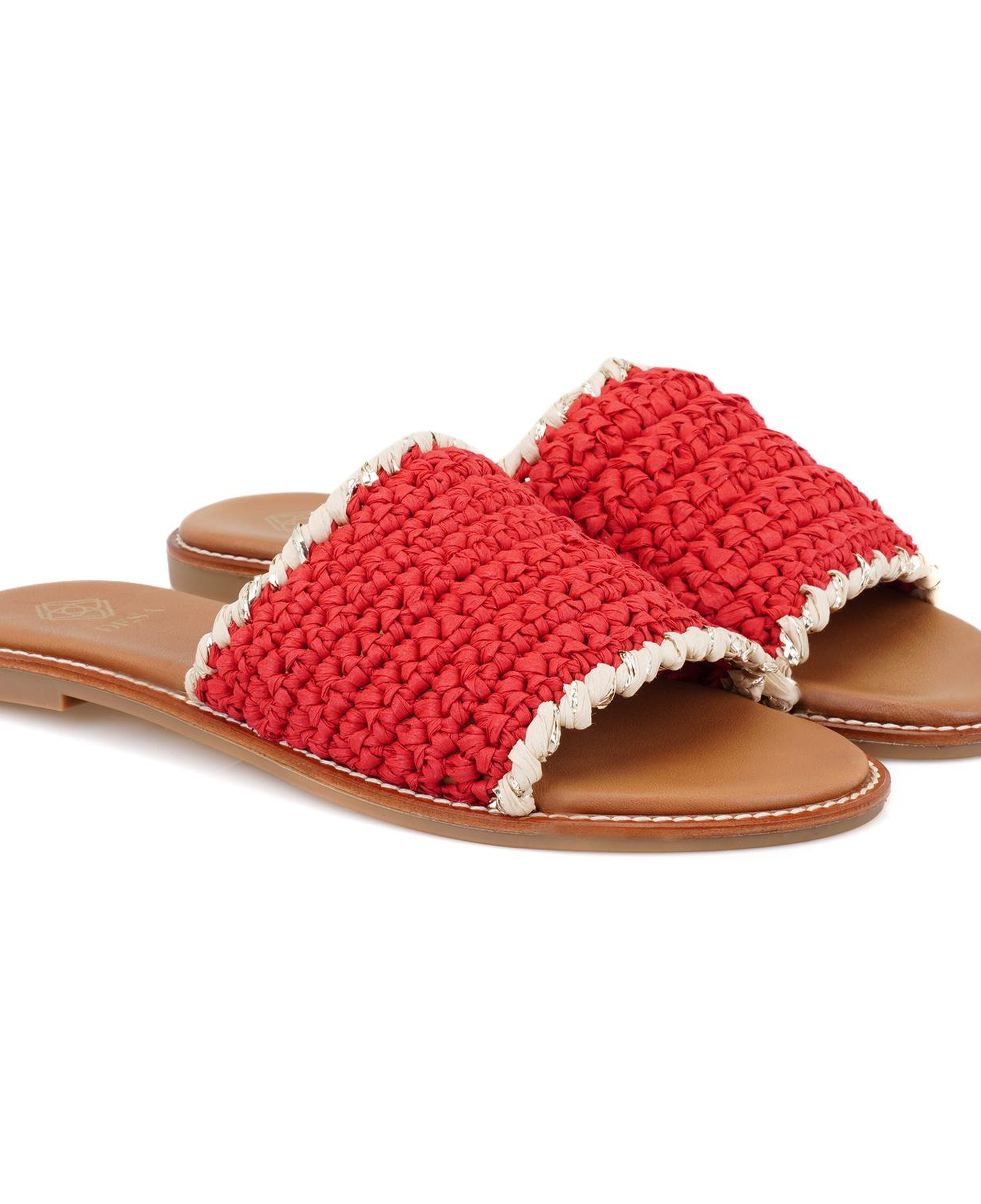 Kadın Kırmızı Örgülü Terlik