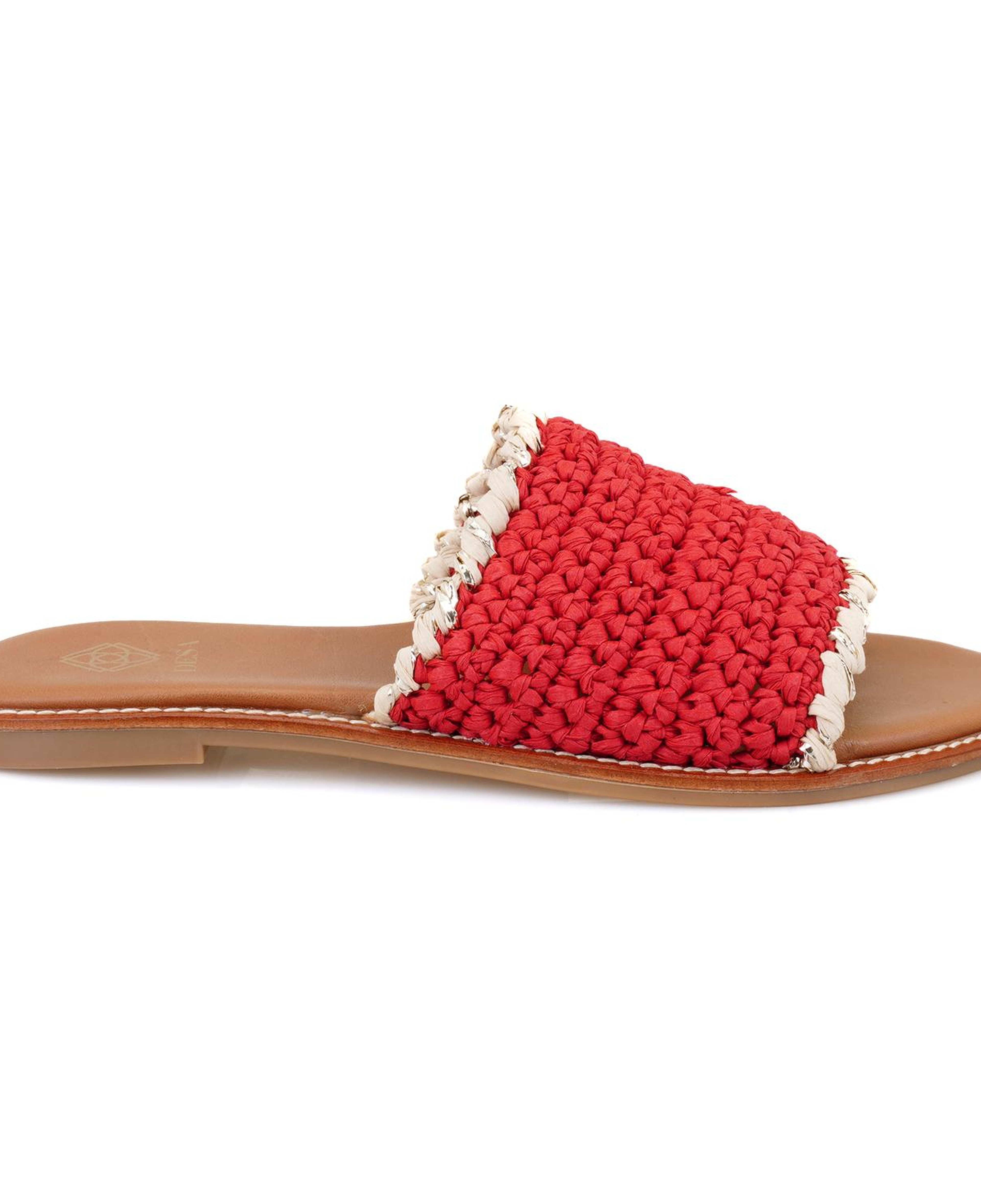 Kadın Kırmızı Örgülü Terlik