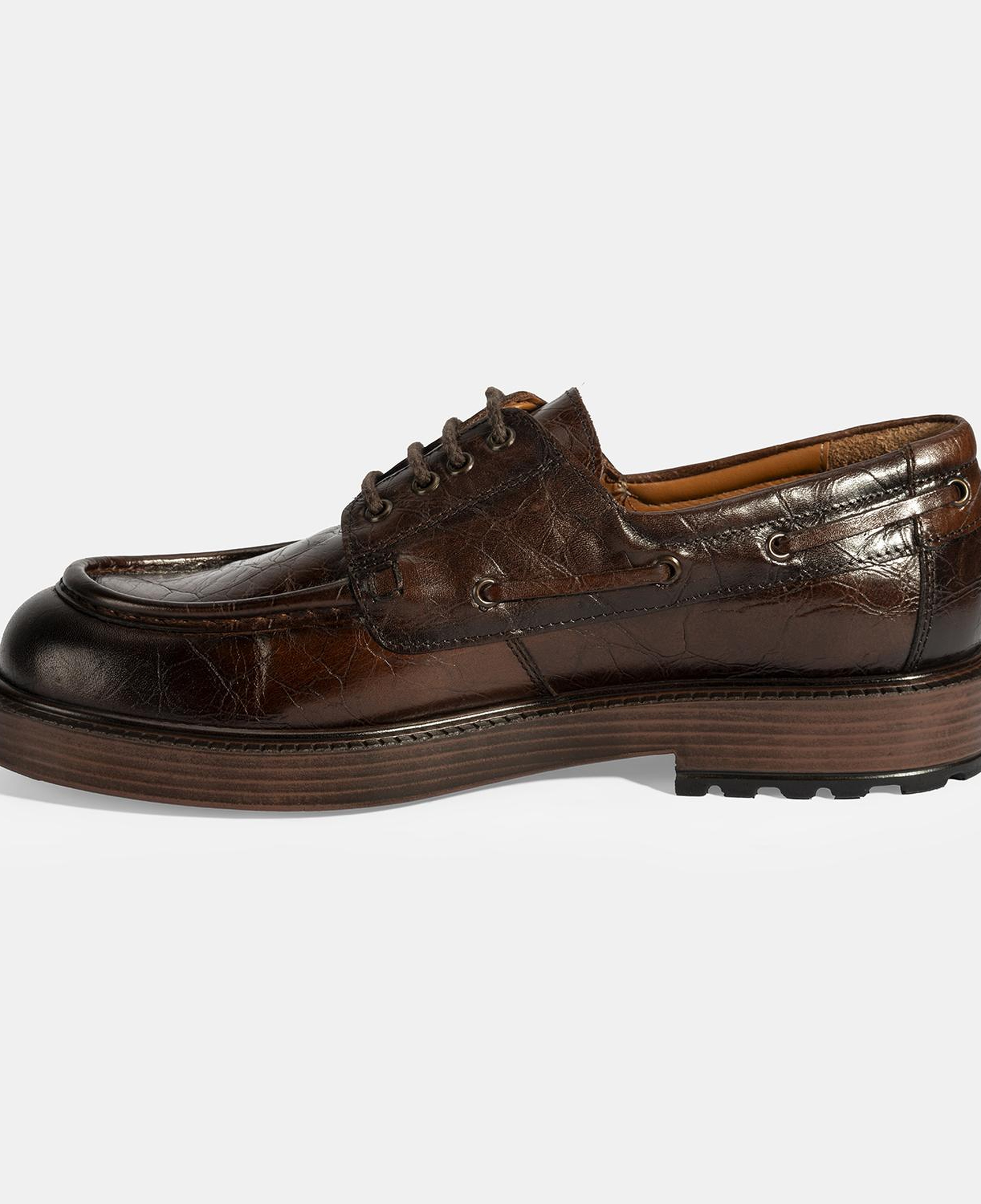 Erkek Kahve Bağcıklı Deri Günlük Ayakkabı