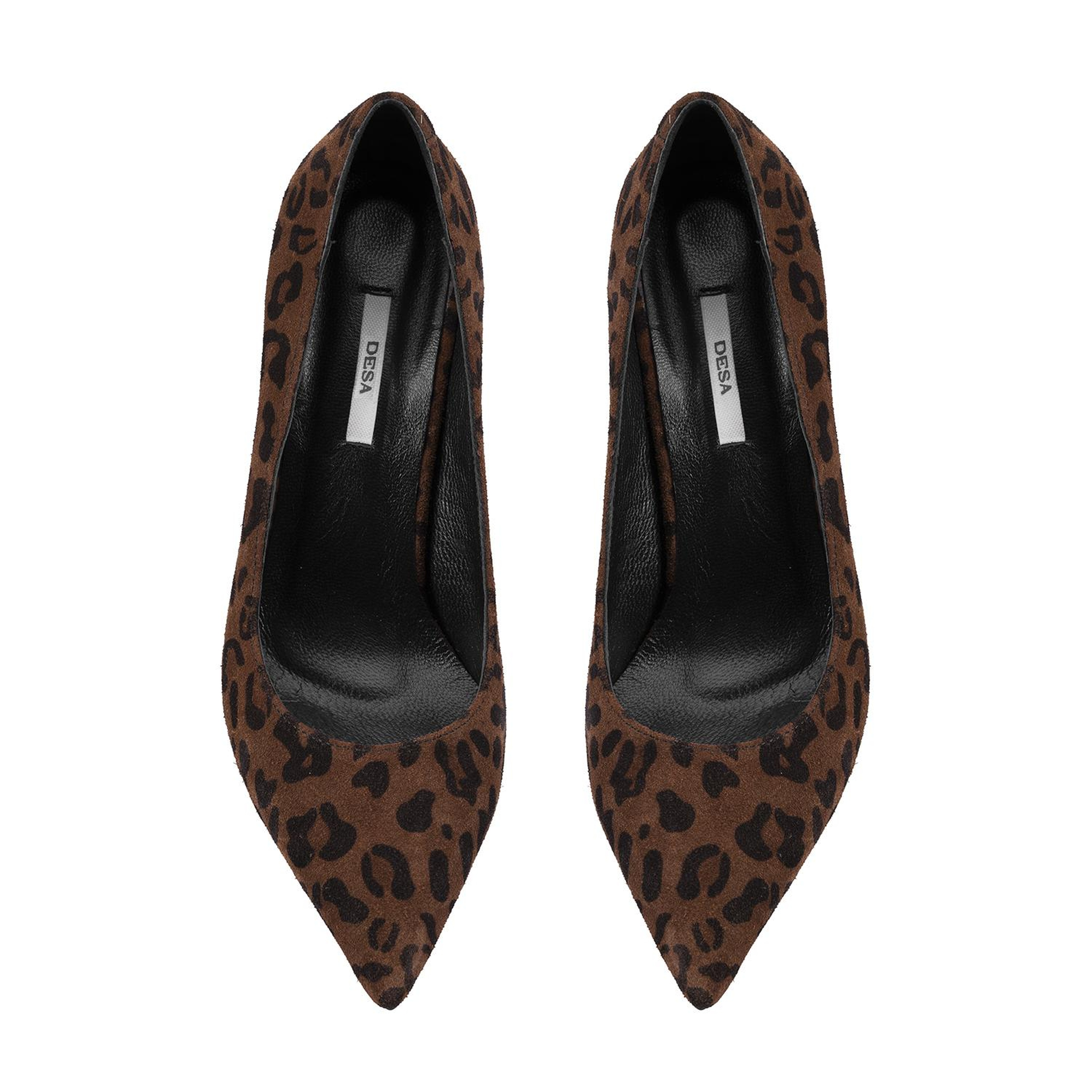 Kadın Leopar Süet Stiletto