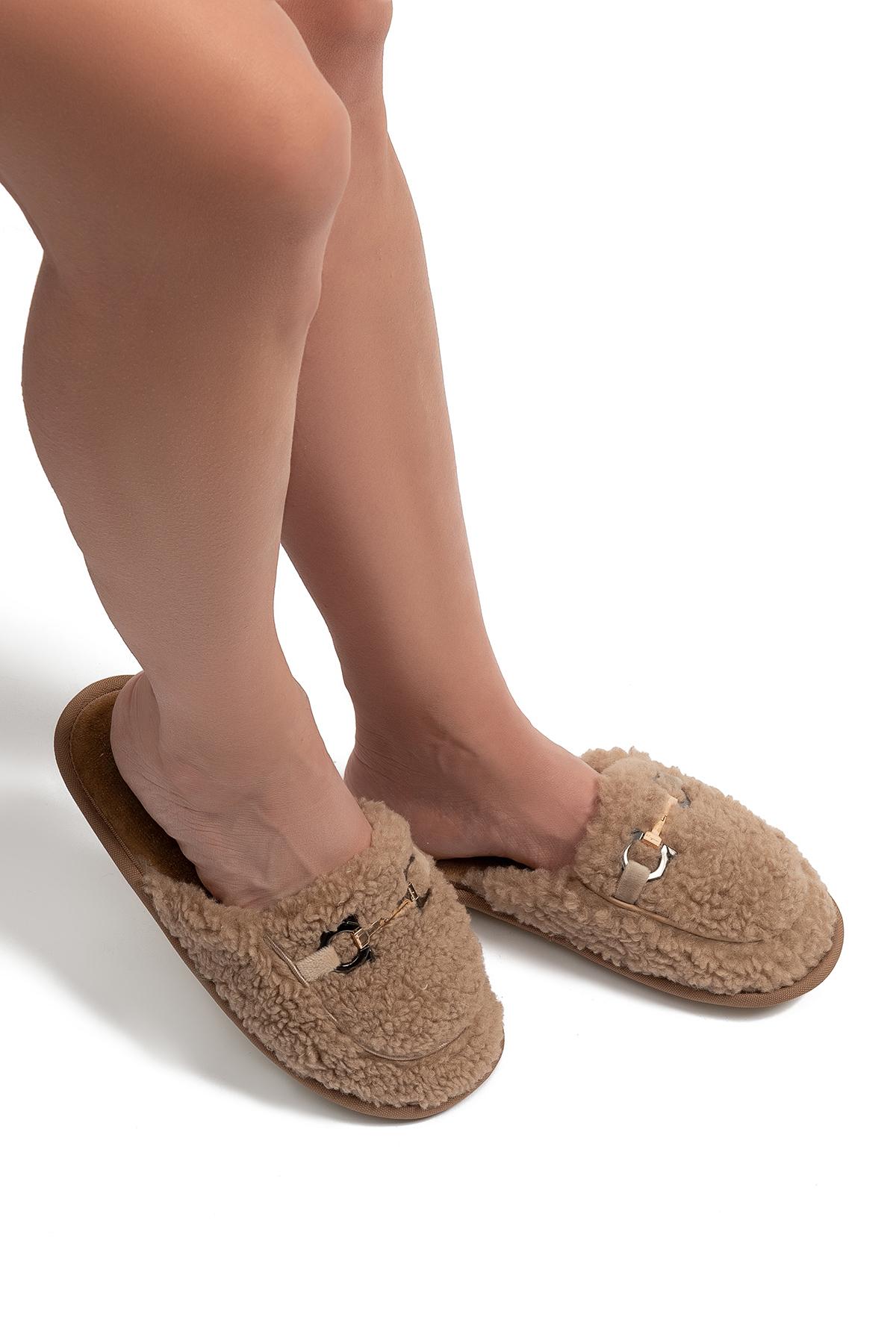 Siya Kadın Ev Terliği Bej 37/41