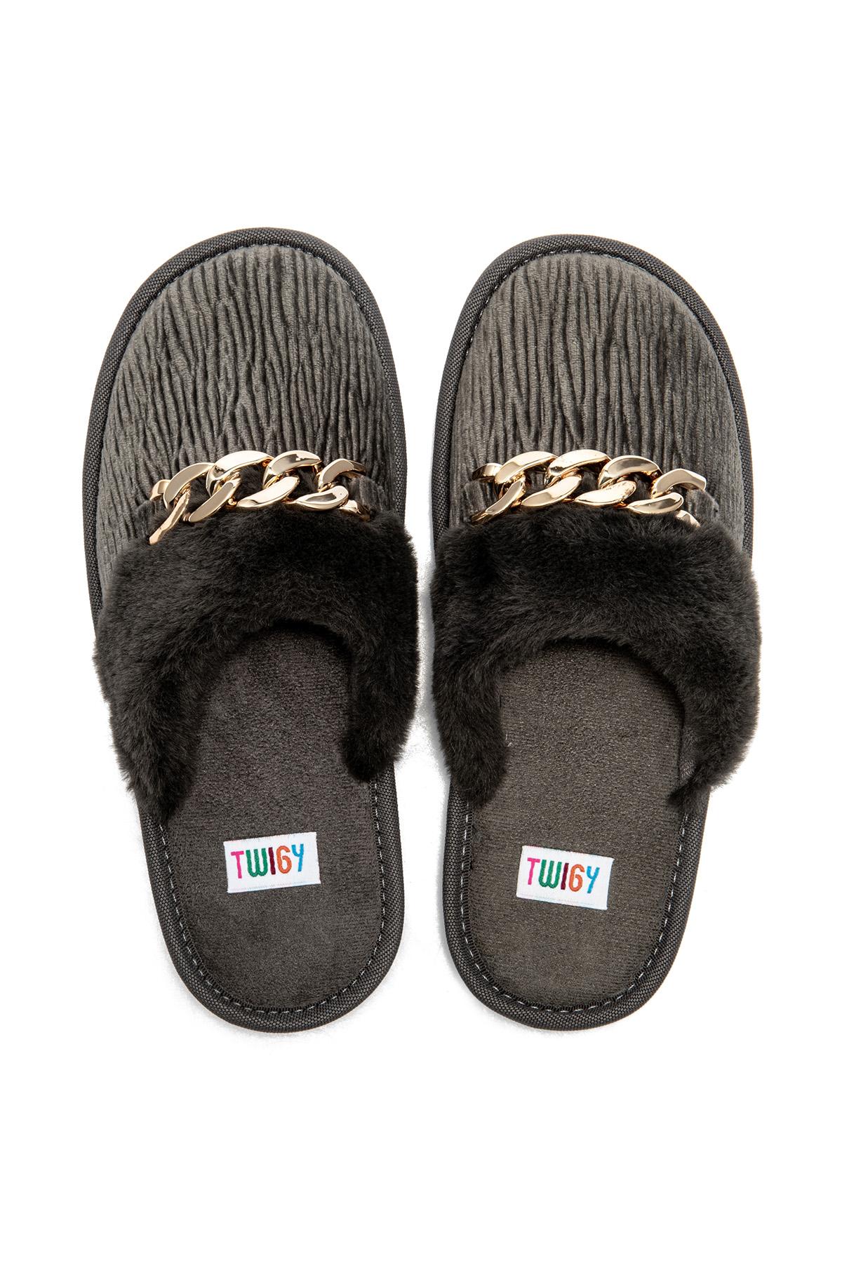 Nora Kadın Ev Terliği Gri 36/41