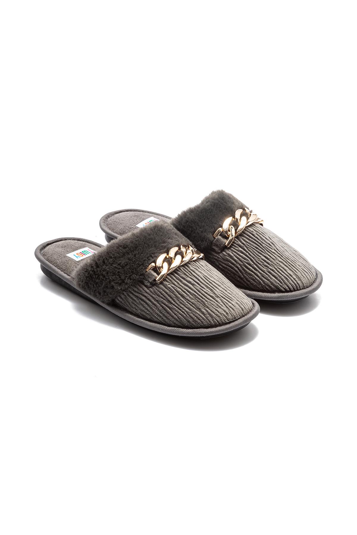 Nora Kadın Ev Terliği Gri 36/41