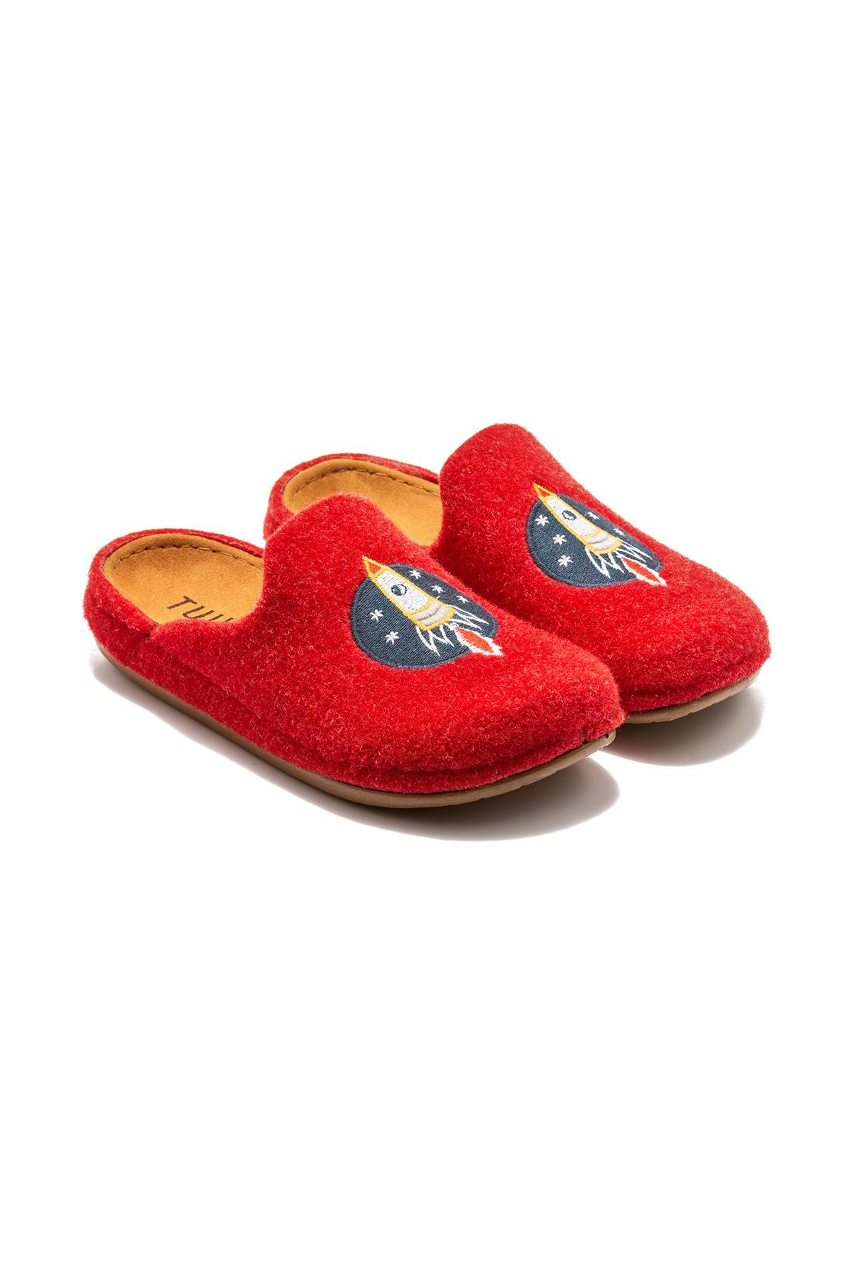 Roket Çocuk Ev Terliği Kırmızı 30/35