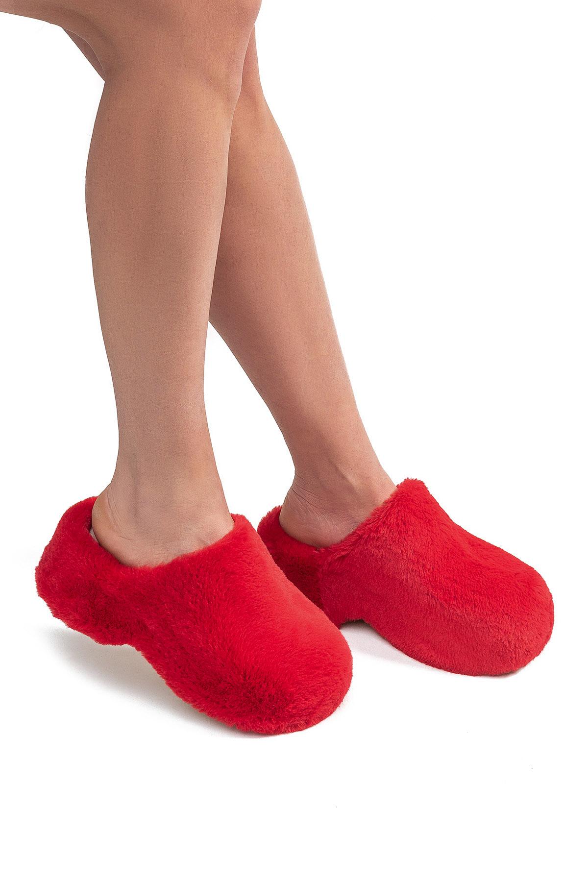 Lilo Peluş Kadın Ev Terliği Kırmızı 36/40