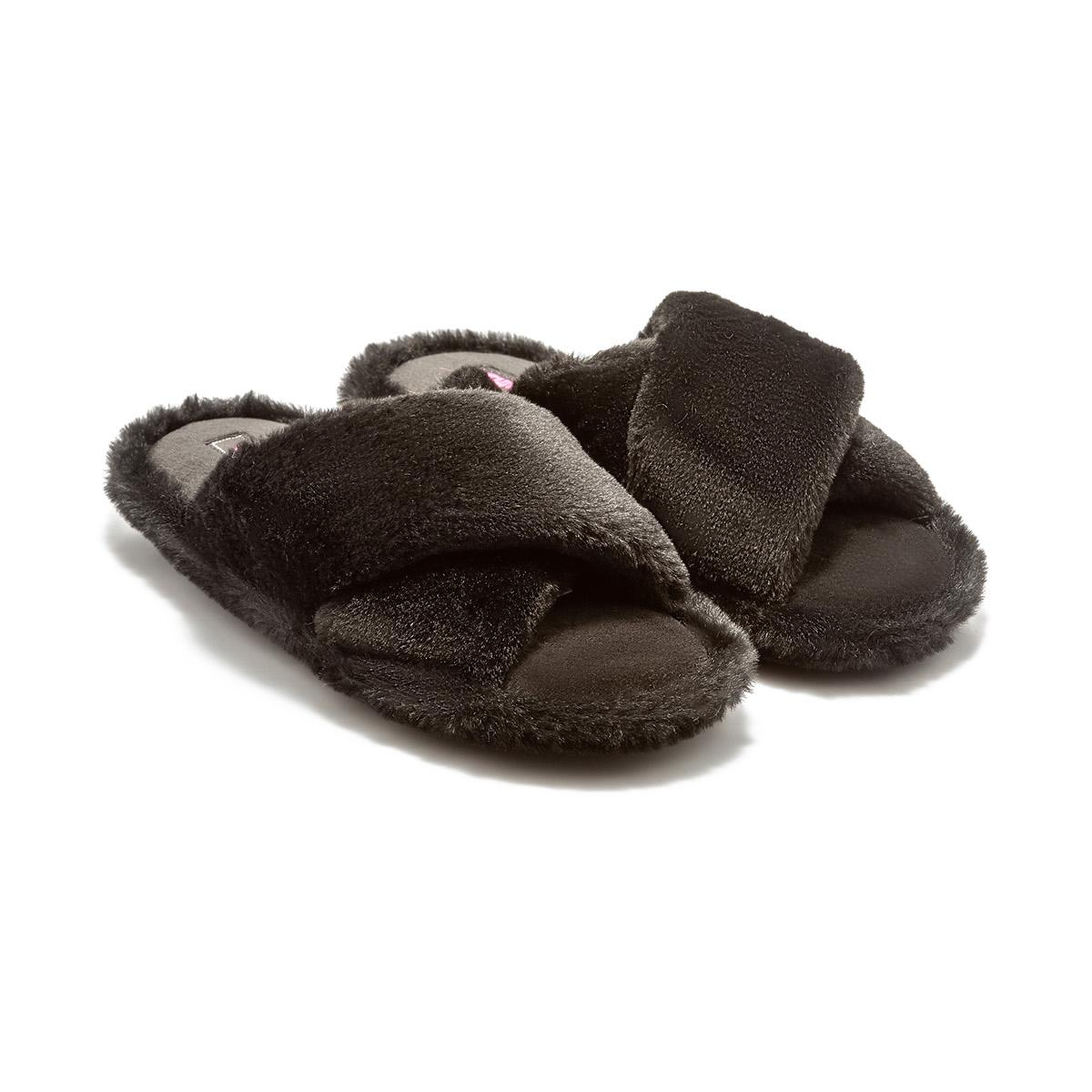 Çapraz Peluş Kadın Ev Terliği Siyah 36/41