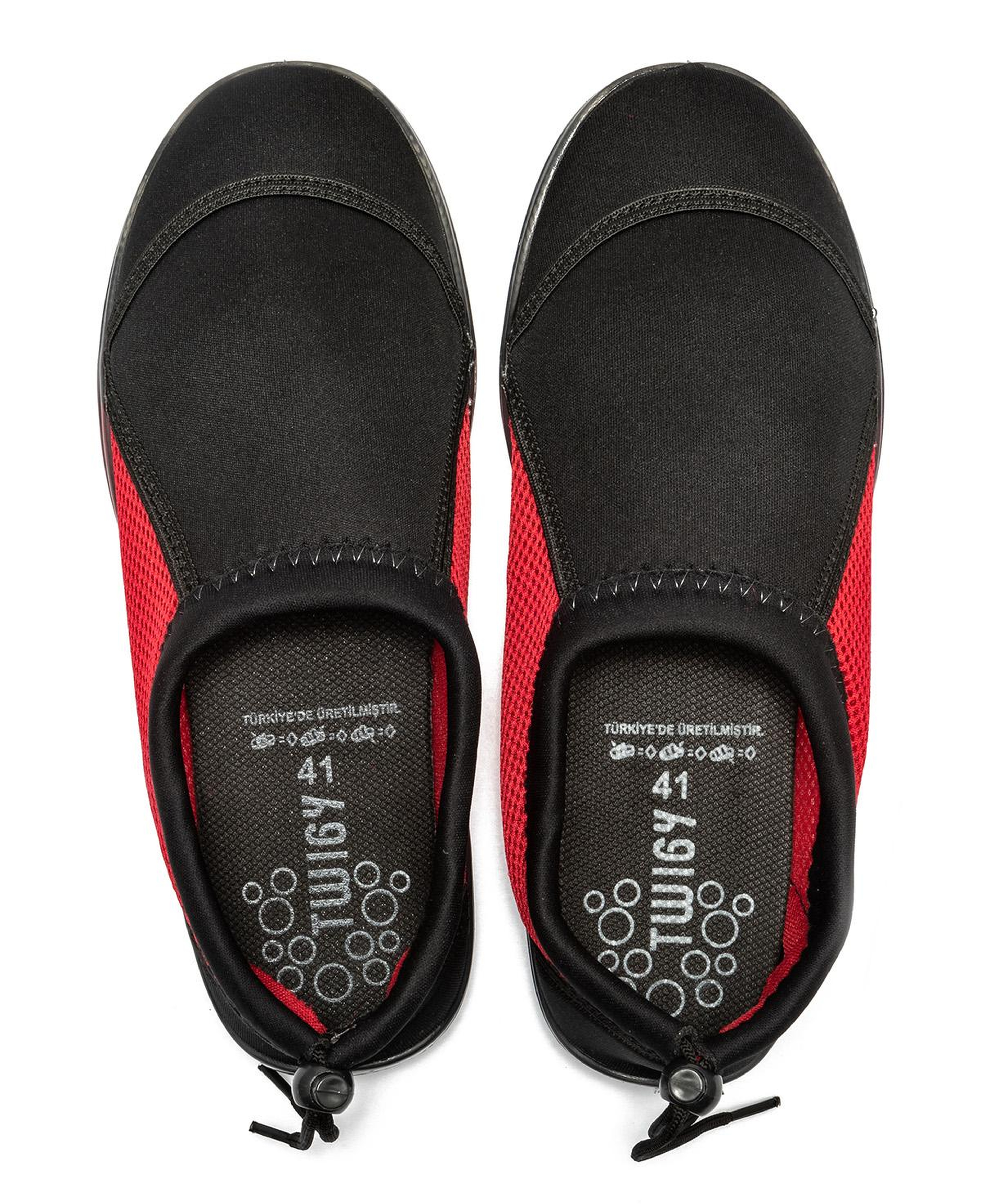 Deniz Kadın,garson Boy Deniz Ayakkabısı Siyah-Kırmızı 36/40