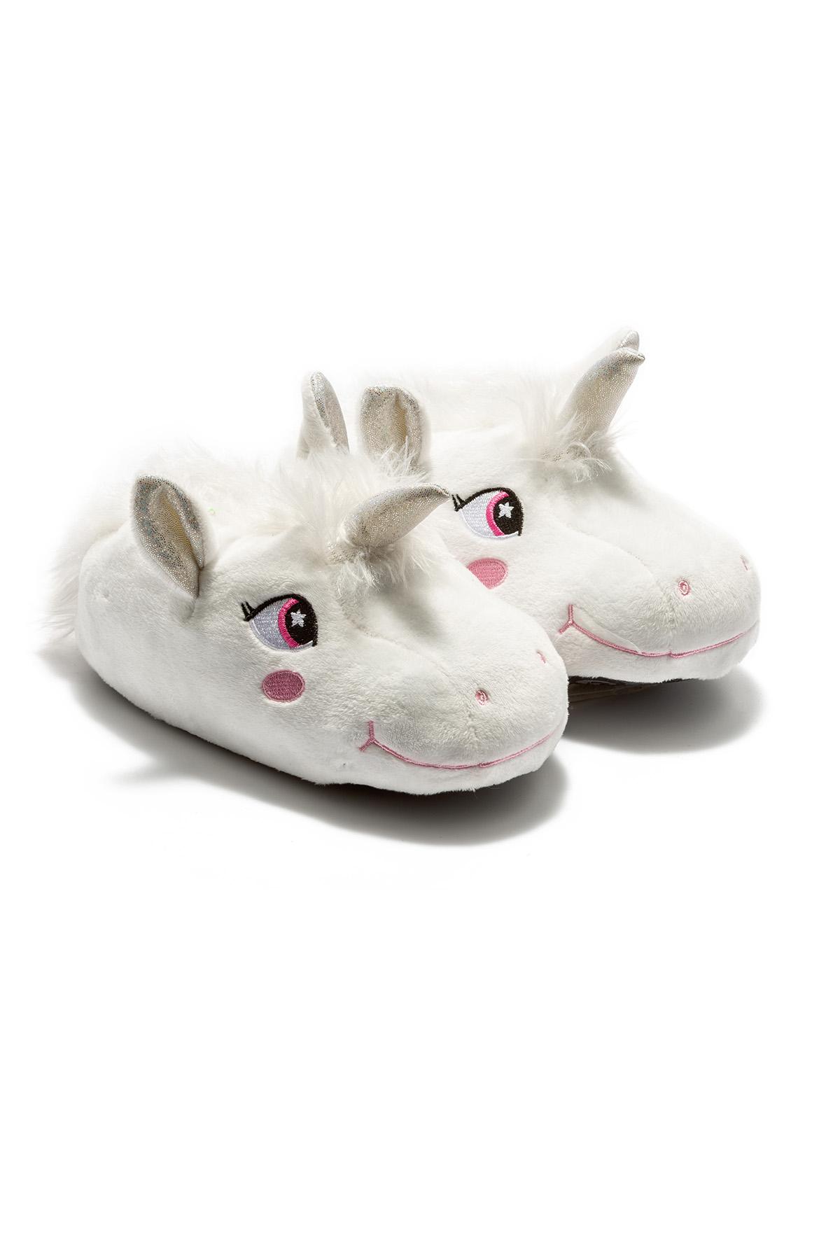 Pinky Çocuk Hayvanlı Panduf Beyaz 22/29