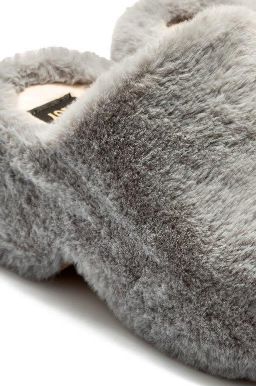 Lilo Peluş Kadın Topuklu Ev Terliği Gri 36/40
