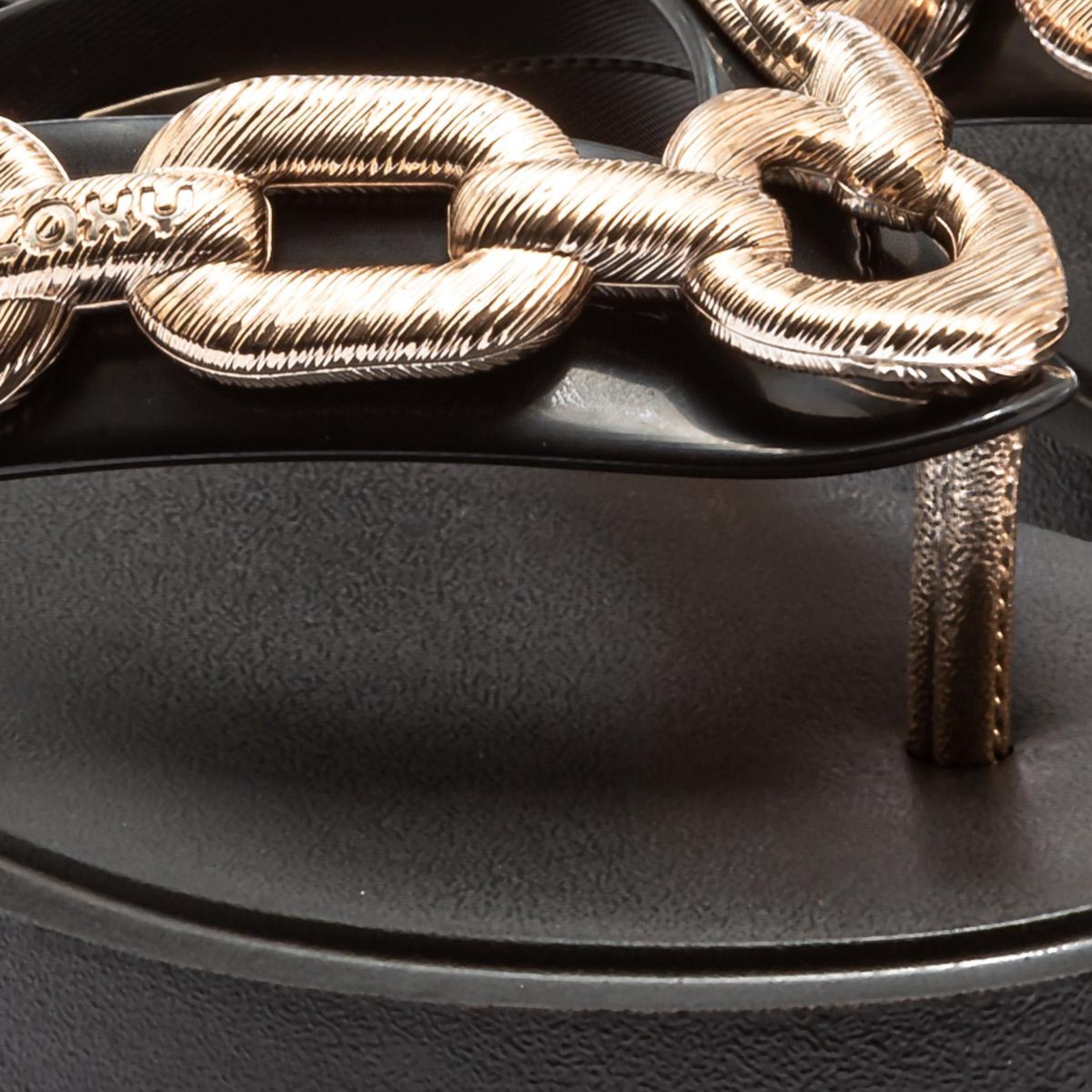 Chain Kadın Parmak Arası Terlik Siyah 35/40