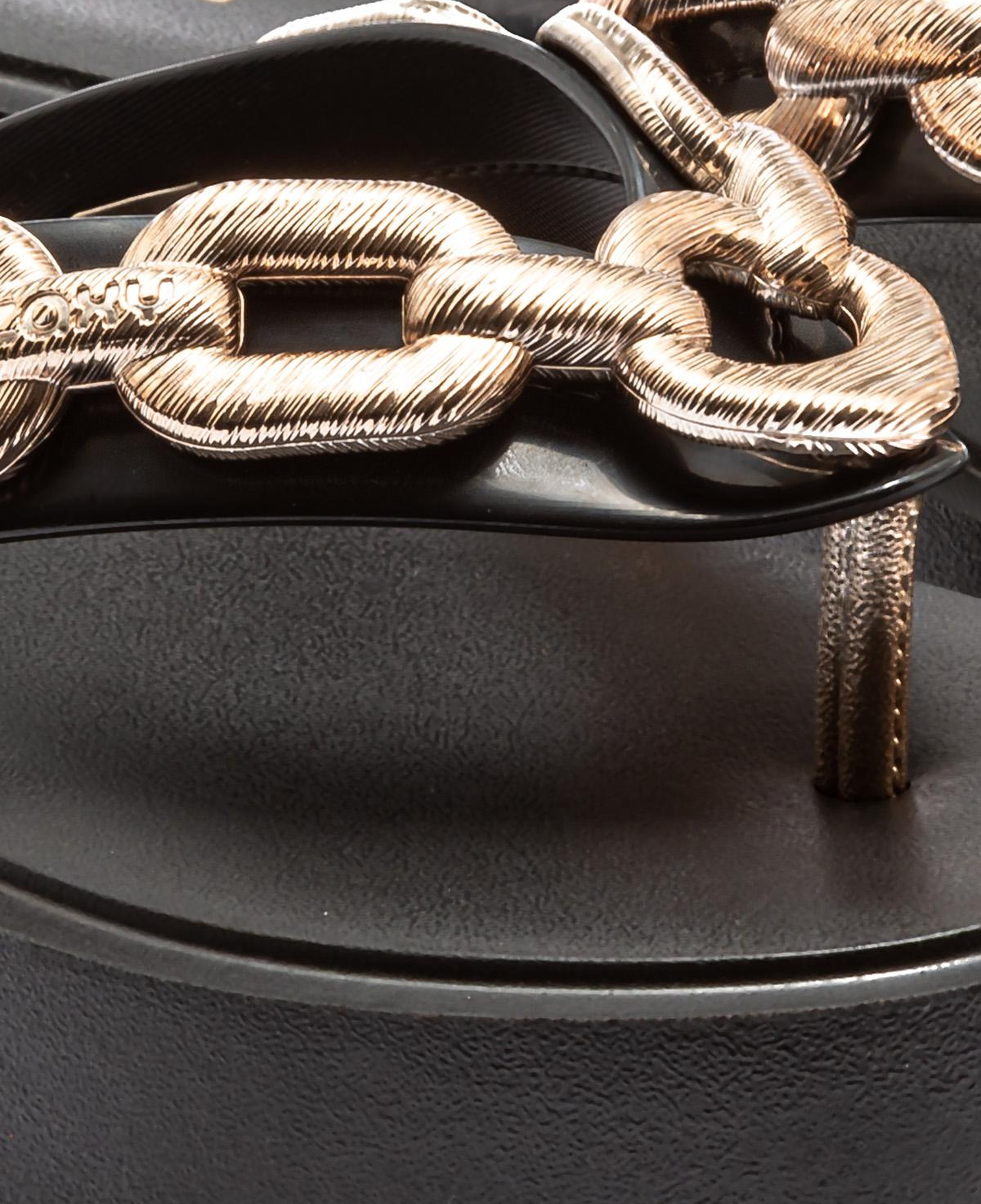 Chain Kadın Parmak Arası Terlik Siyah 35/40