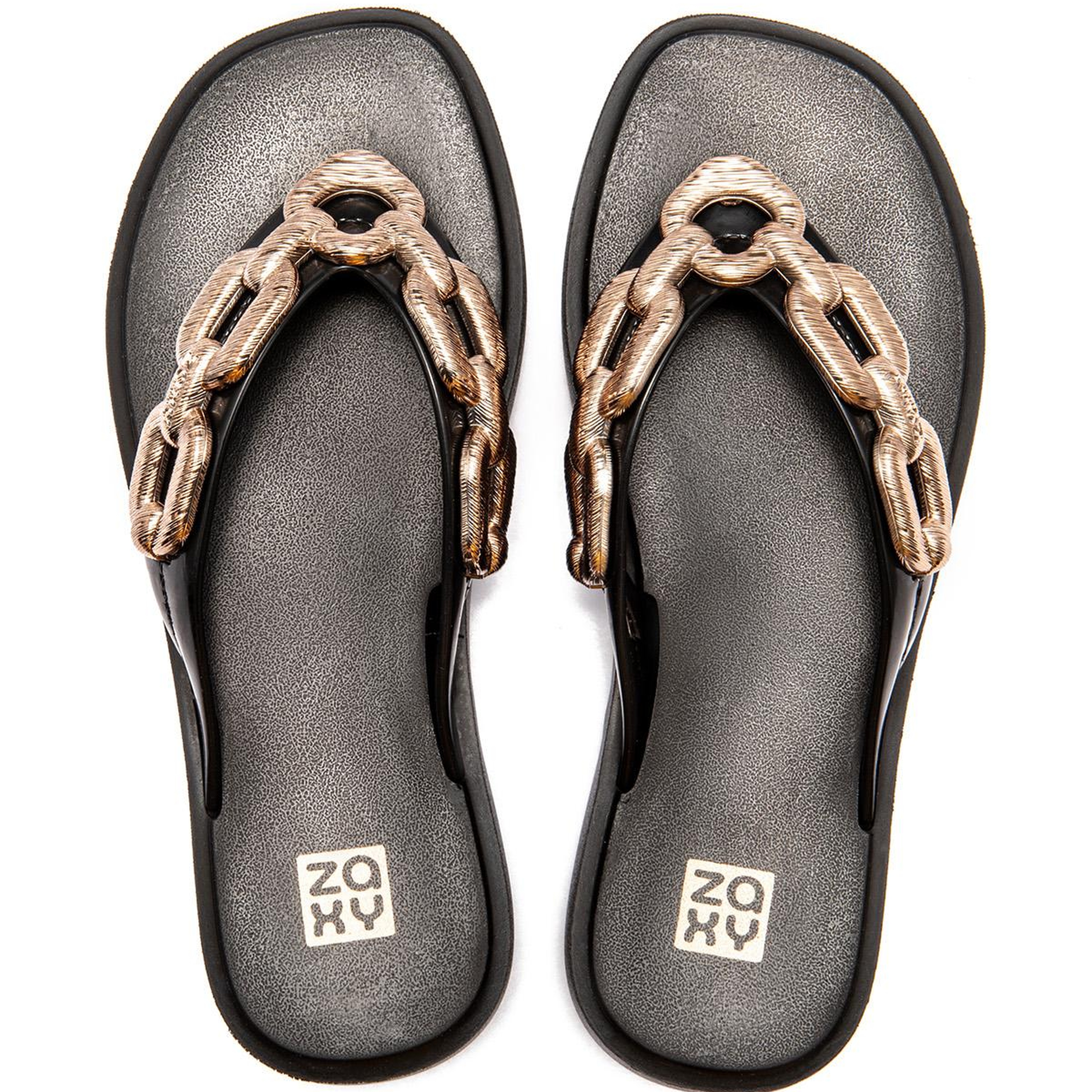 Chain Kadın Parmak Arası Terlik Siyah 35/40