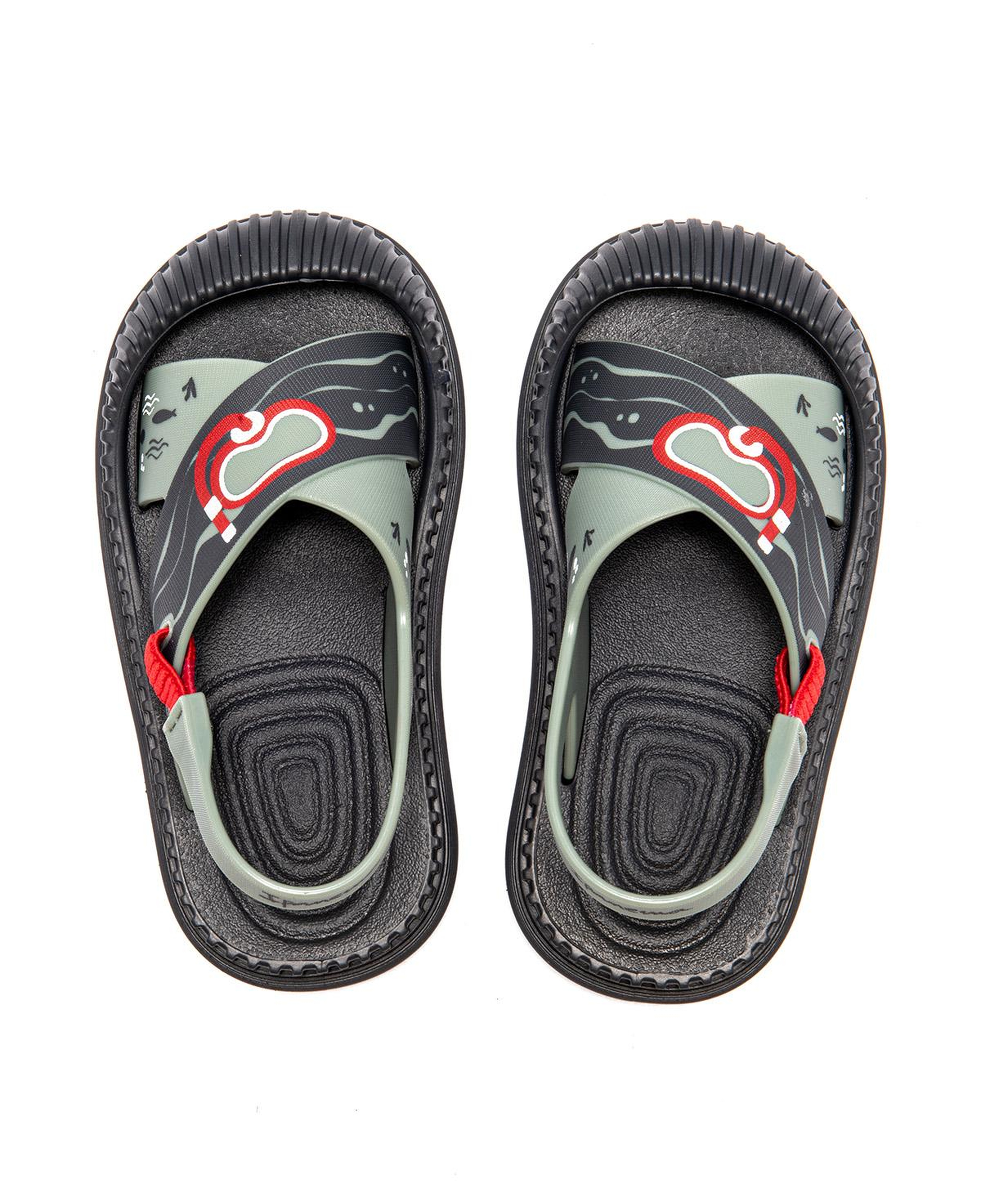 Fun Sea Çocuk Sandalet Gri-Yeşil 19/27