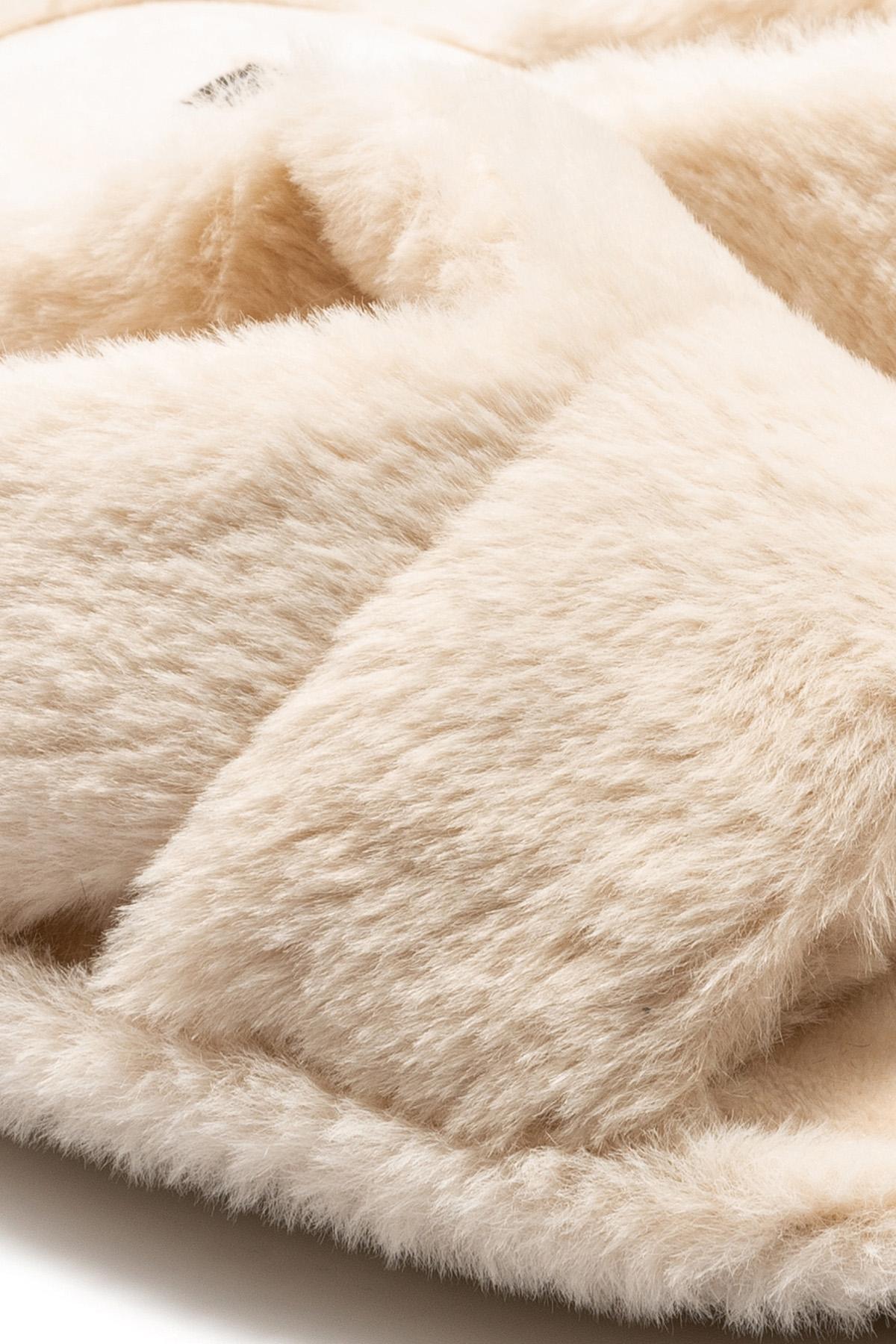 Moli Peluş Kadın Ev Terliği Bej 36/41