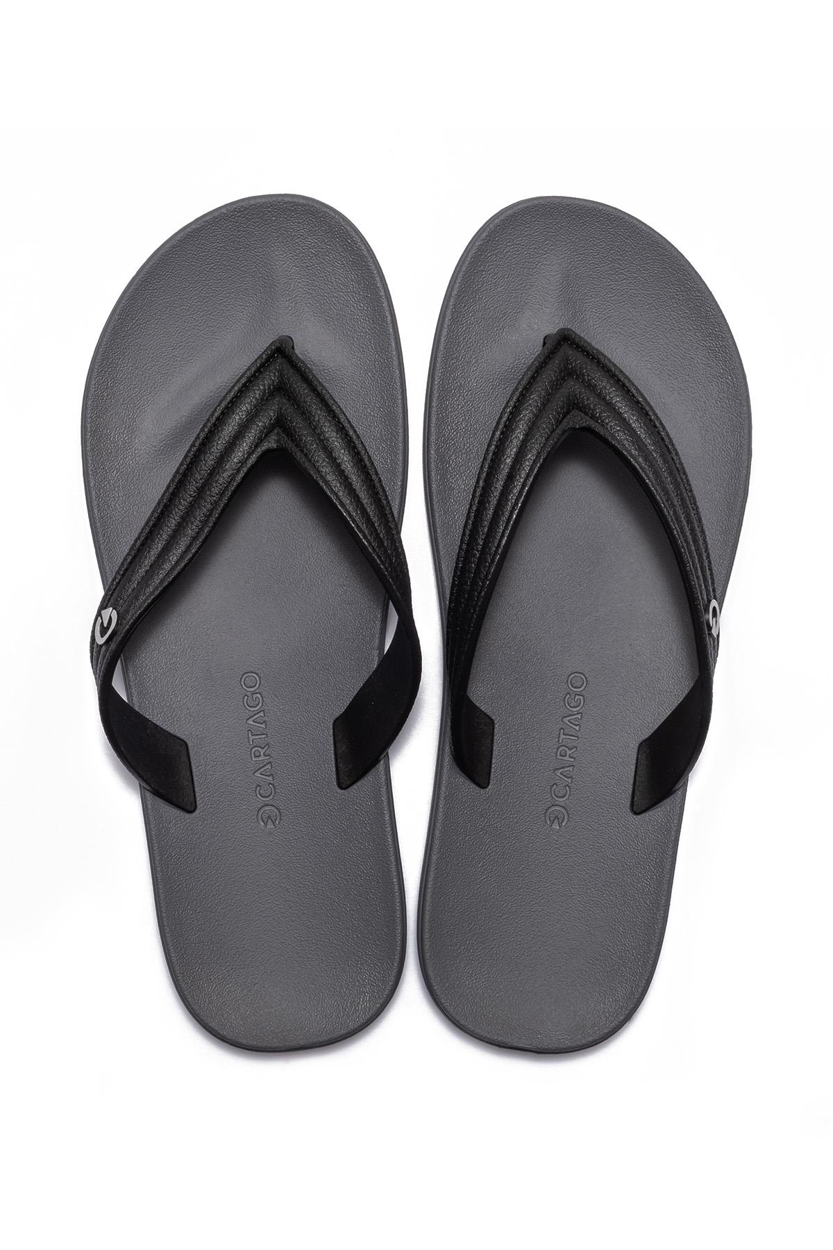 Porto Erkek Parmak Arası Terlik Gri 39/46