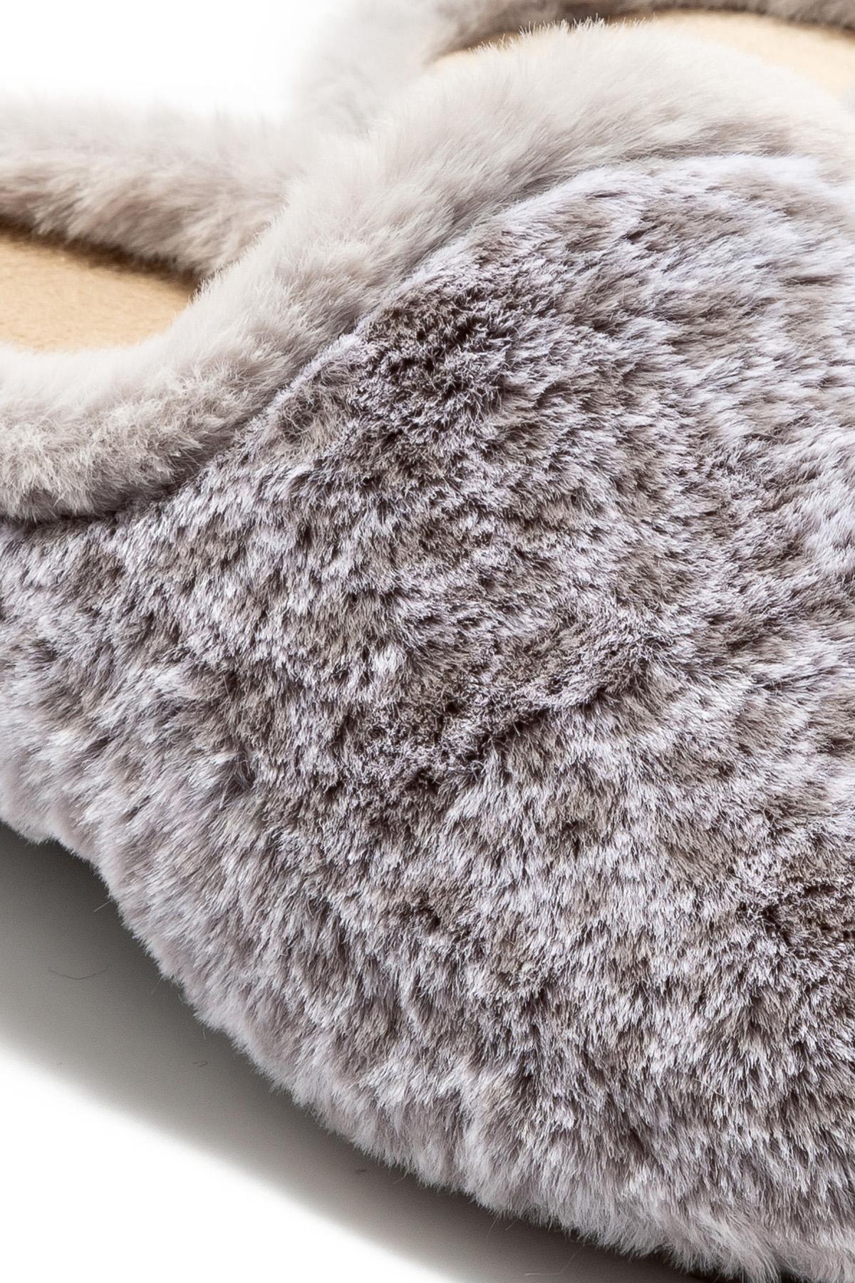 Leopar Kadın Ev Terliği Gri 36/41