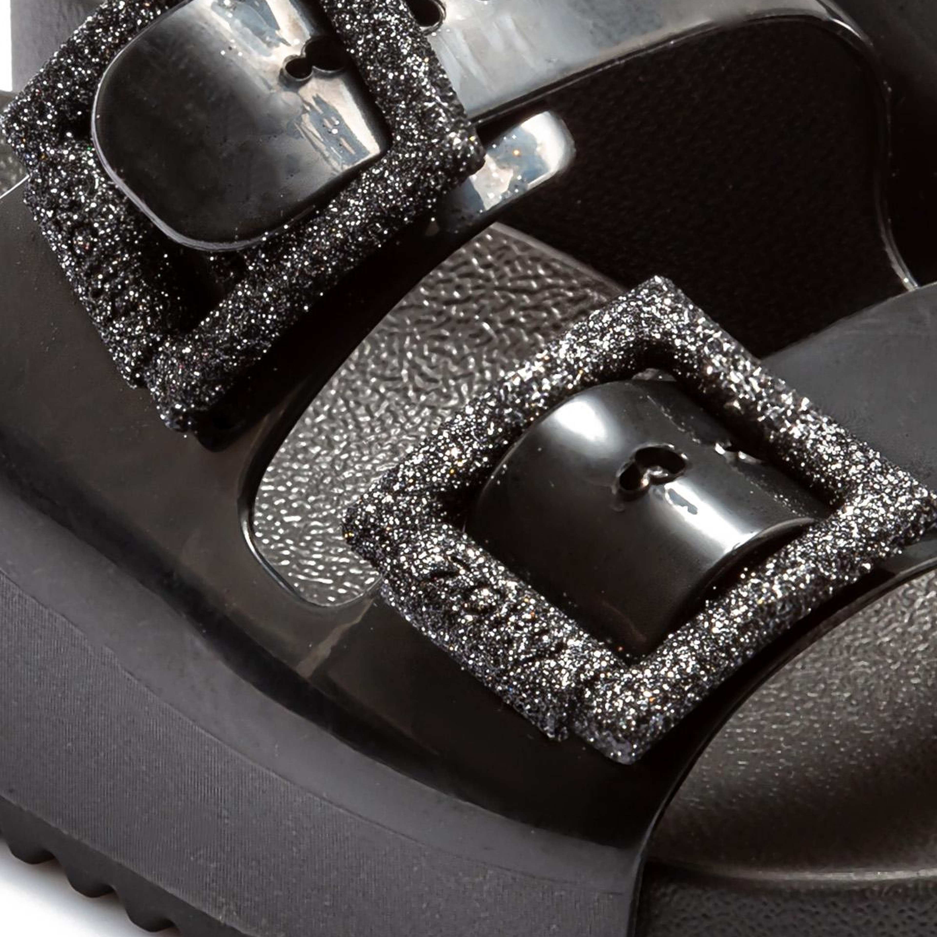 Partner New Çift Bantlı Kadın Terlik Parlak Siyah 35/42