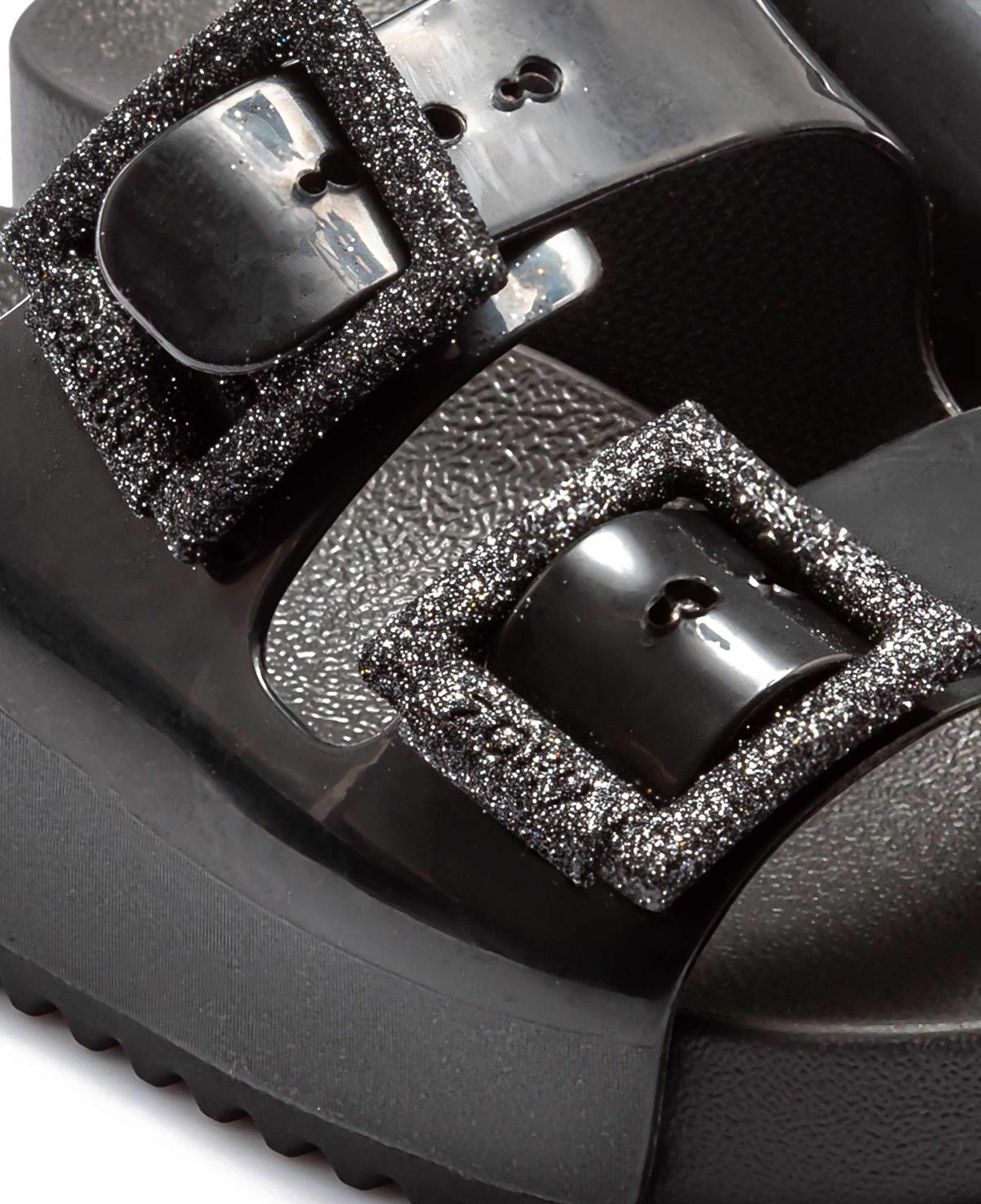 Partner New Çift Bantlı Kadın Terlik Parlak Siyah 35/42