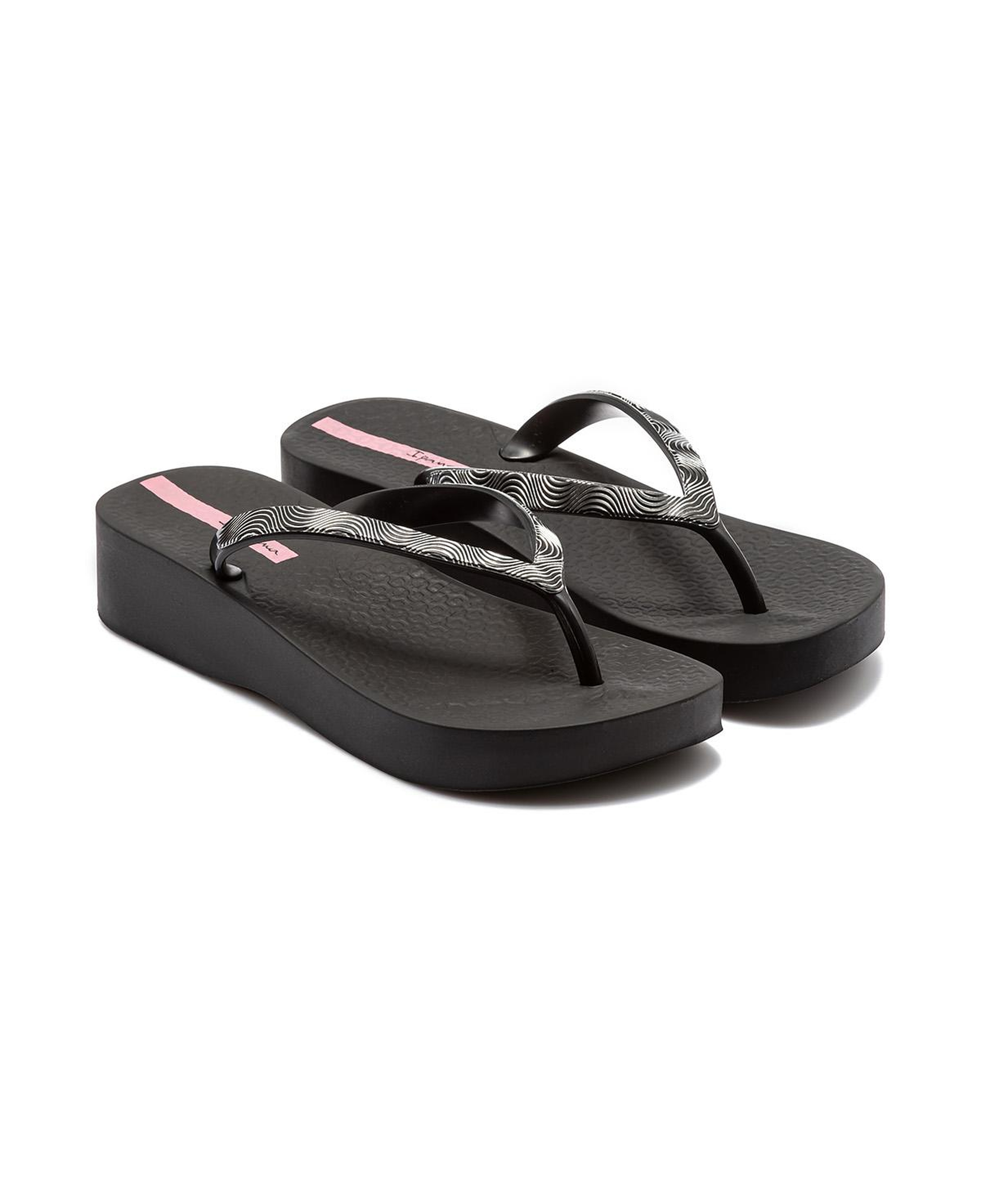 Mesh X Kadın Parmak Arası Terlik Siyah-Pembe 35/40