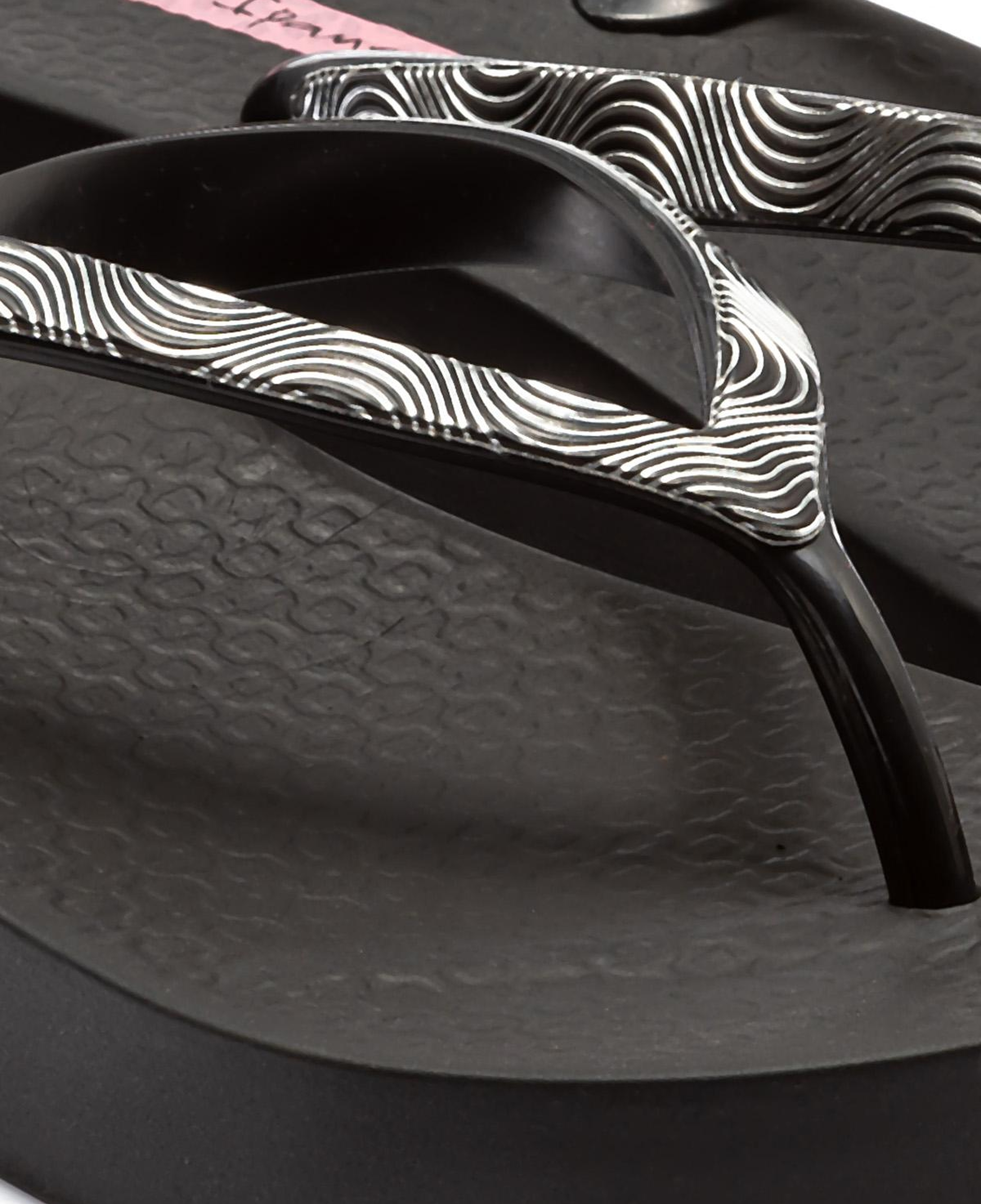 Mesh X Kadın Parmak Arası Terlik Siyah-Pembe 35/40