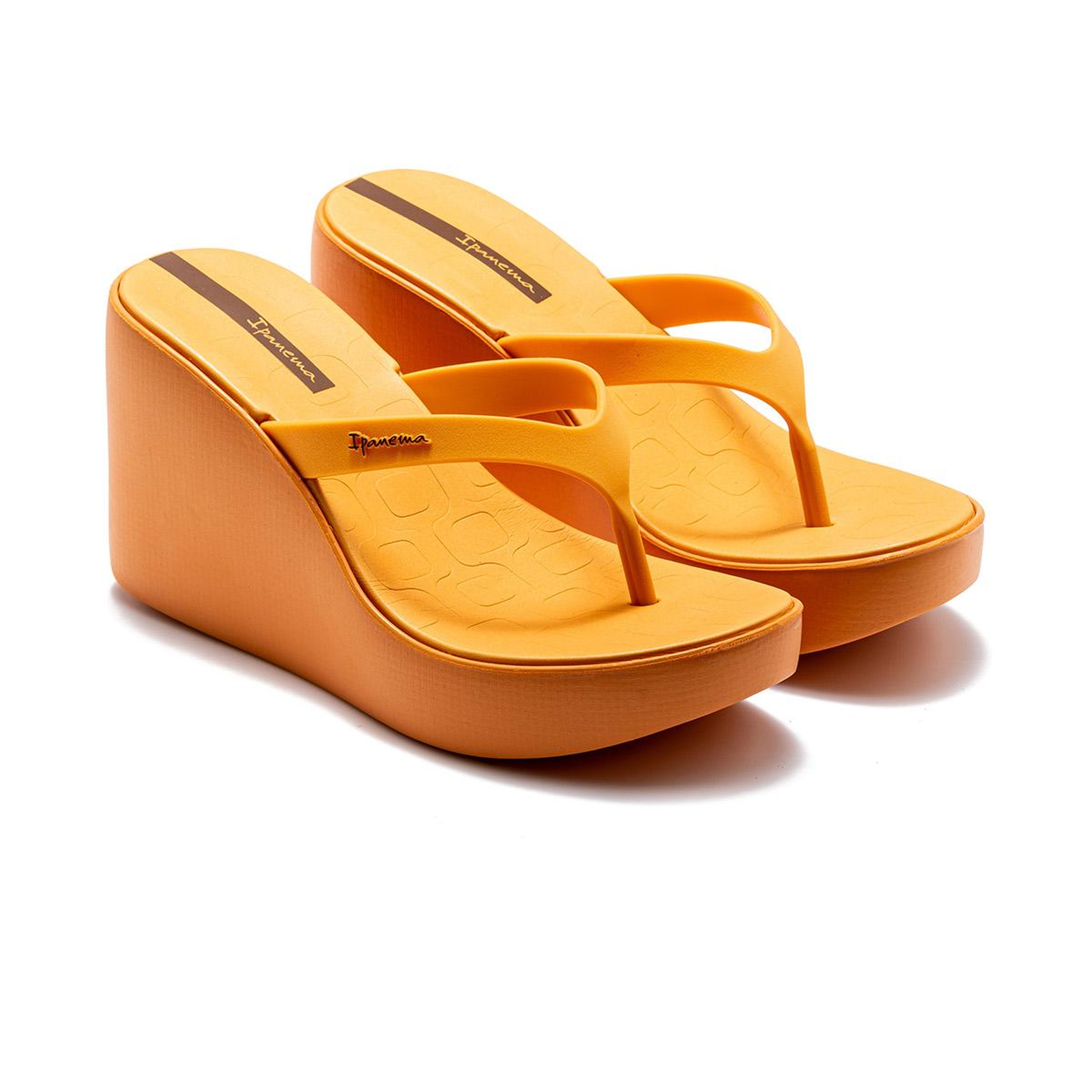 High Fashion Fem Topuklu Kadın Parmak Arası Terlik Sarı 35/40