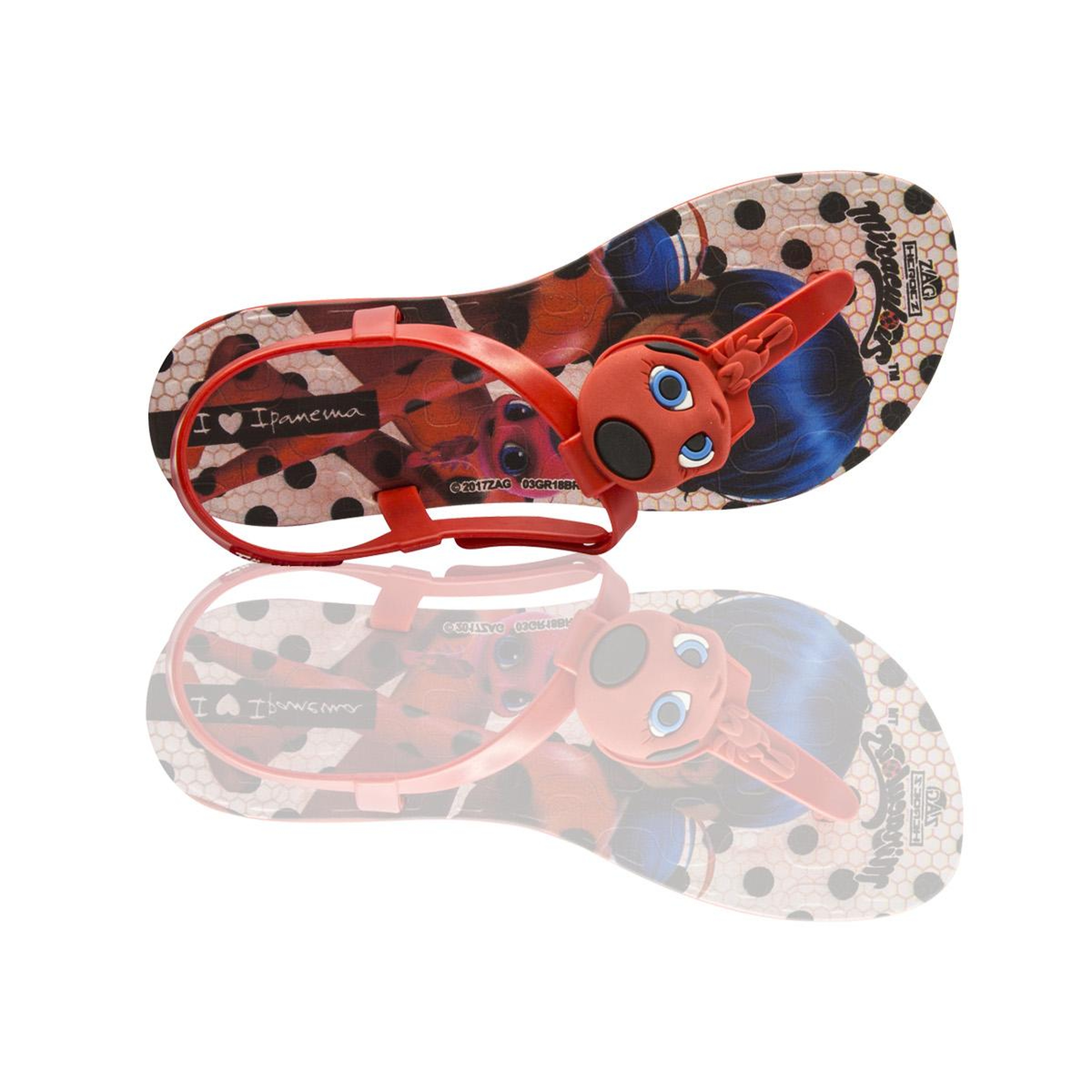 Ladybug Çocuk Sandalet Kırmızı/Siyah 30/35