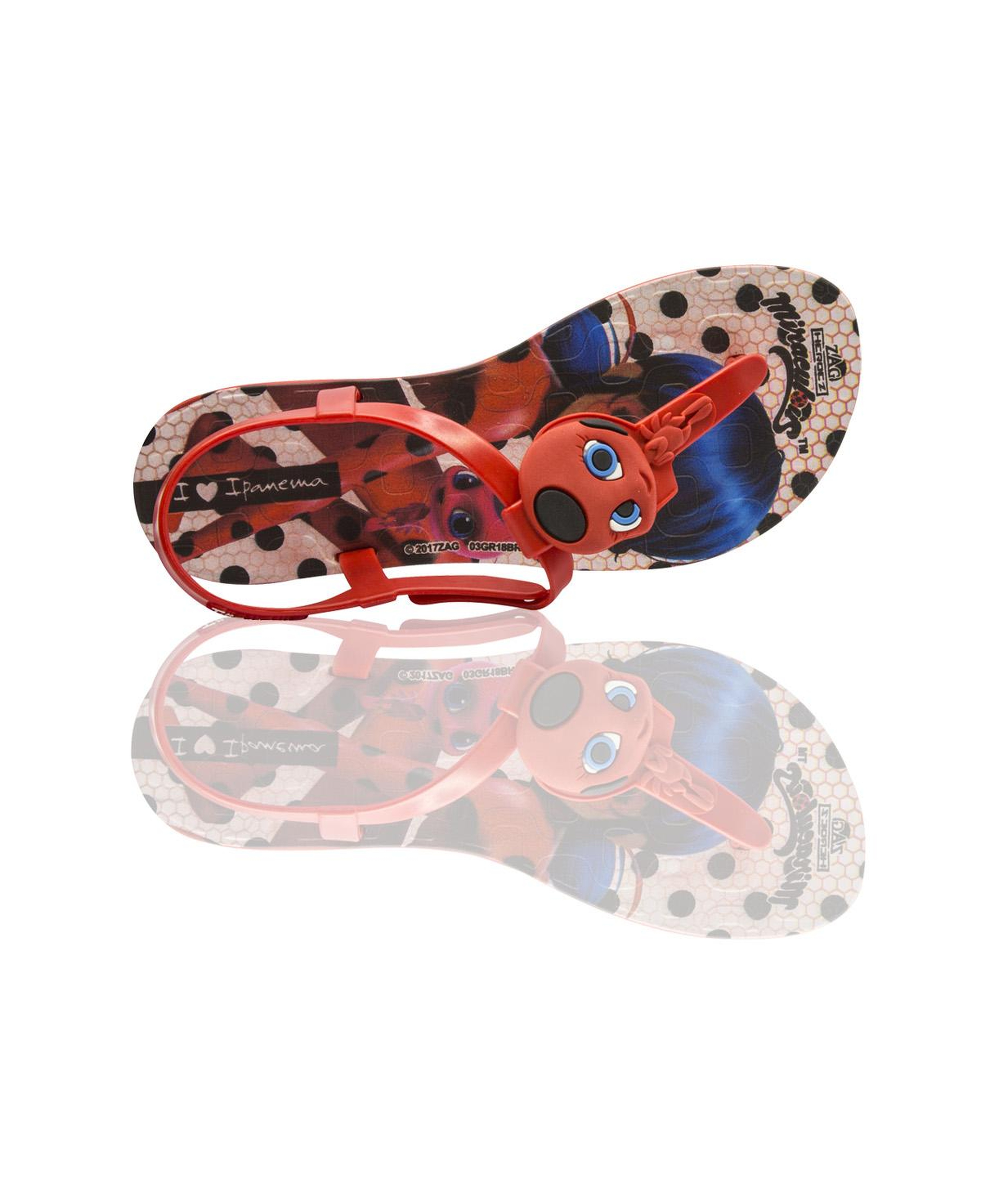Ladybug Çocuk Sandalet Kırmızı/Siyah 30/35