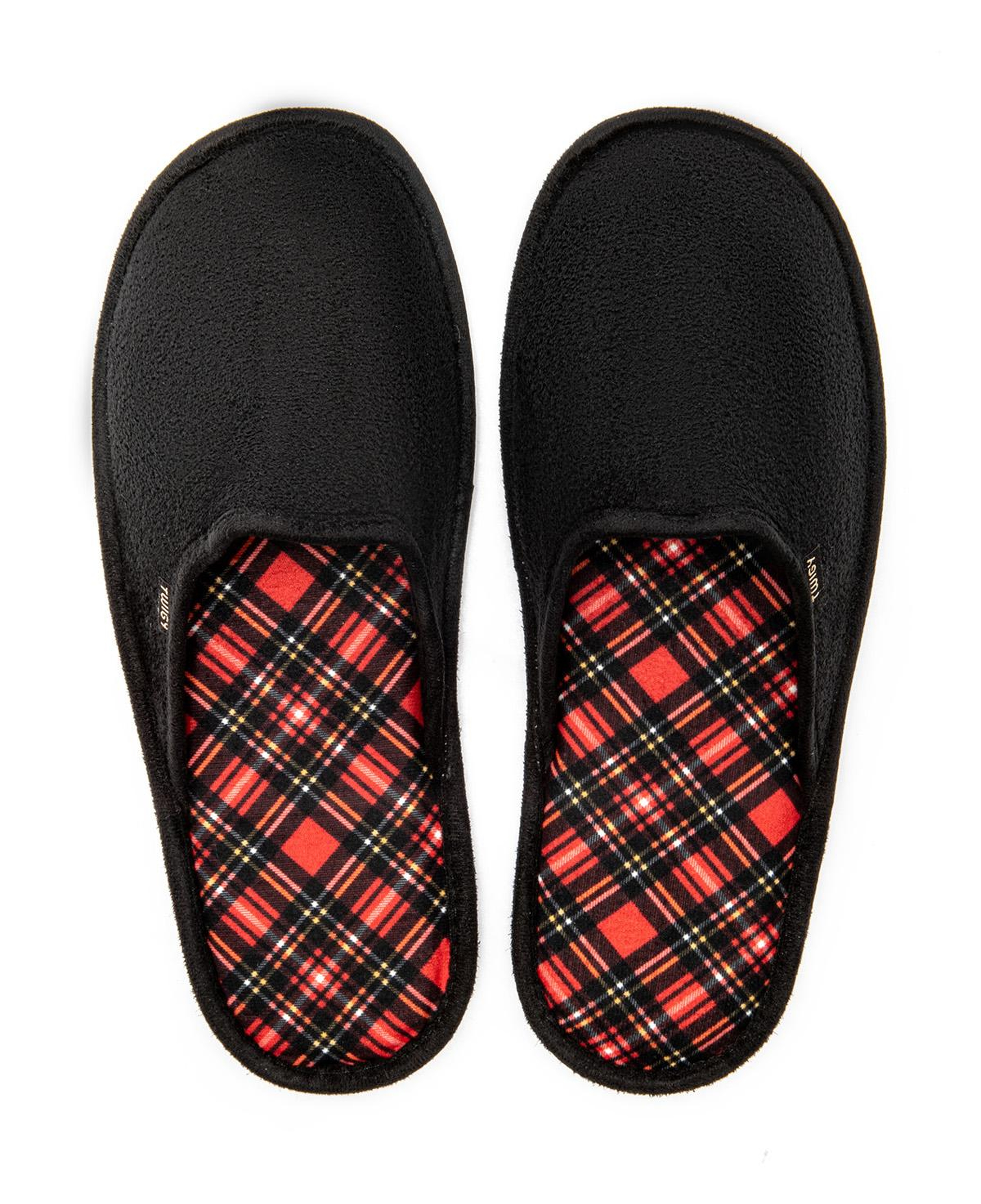 Ekose Erkek Ev Terliği Siyah-Kırmızı 41/46