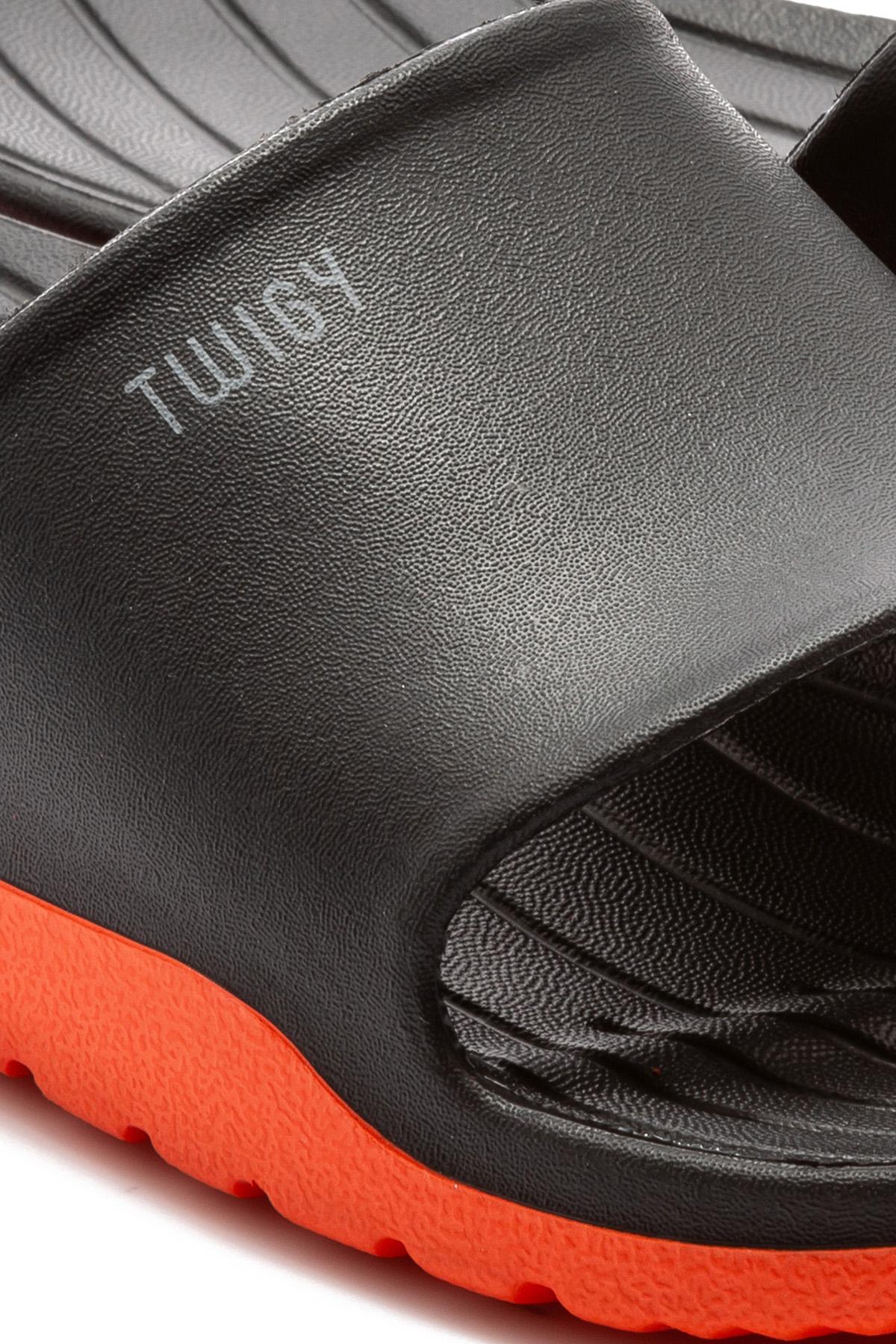 Demba Erkek Terlik Siyah Turuncu 40/45