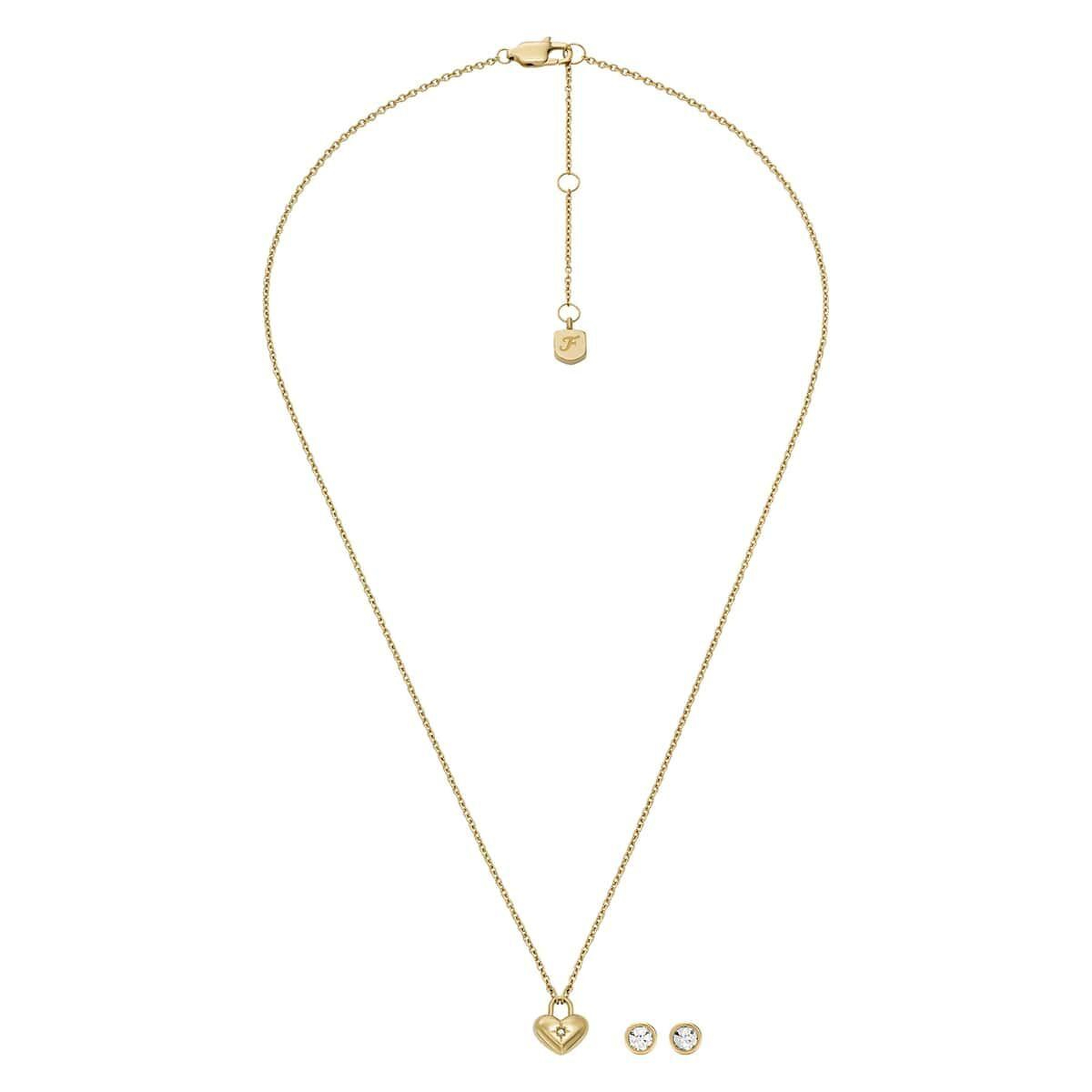 Fossil JF04881SET Kalpli Kadın Kolye ve Küpe Seti