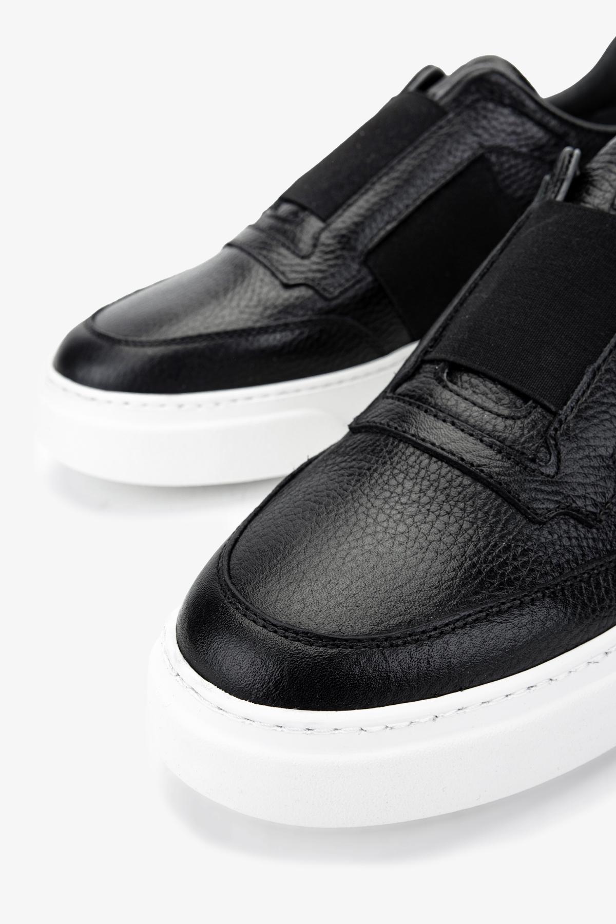 Valmenti Erkek Hakiki Deri Siyah Sneakers & Spor Ayakkabı