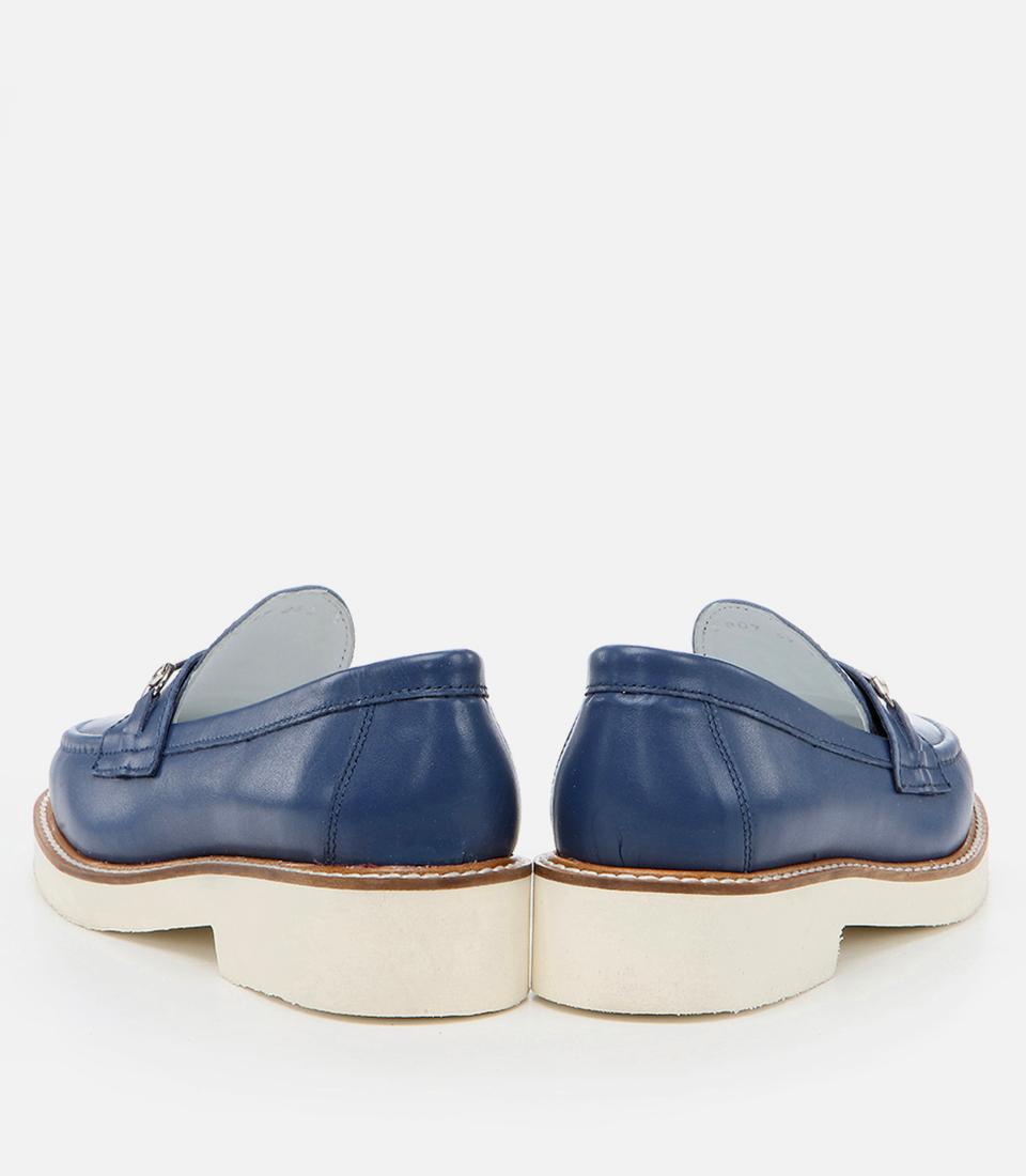 Kadın Deri Lacivert Loafer