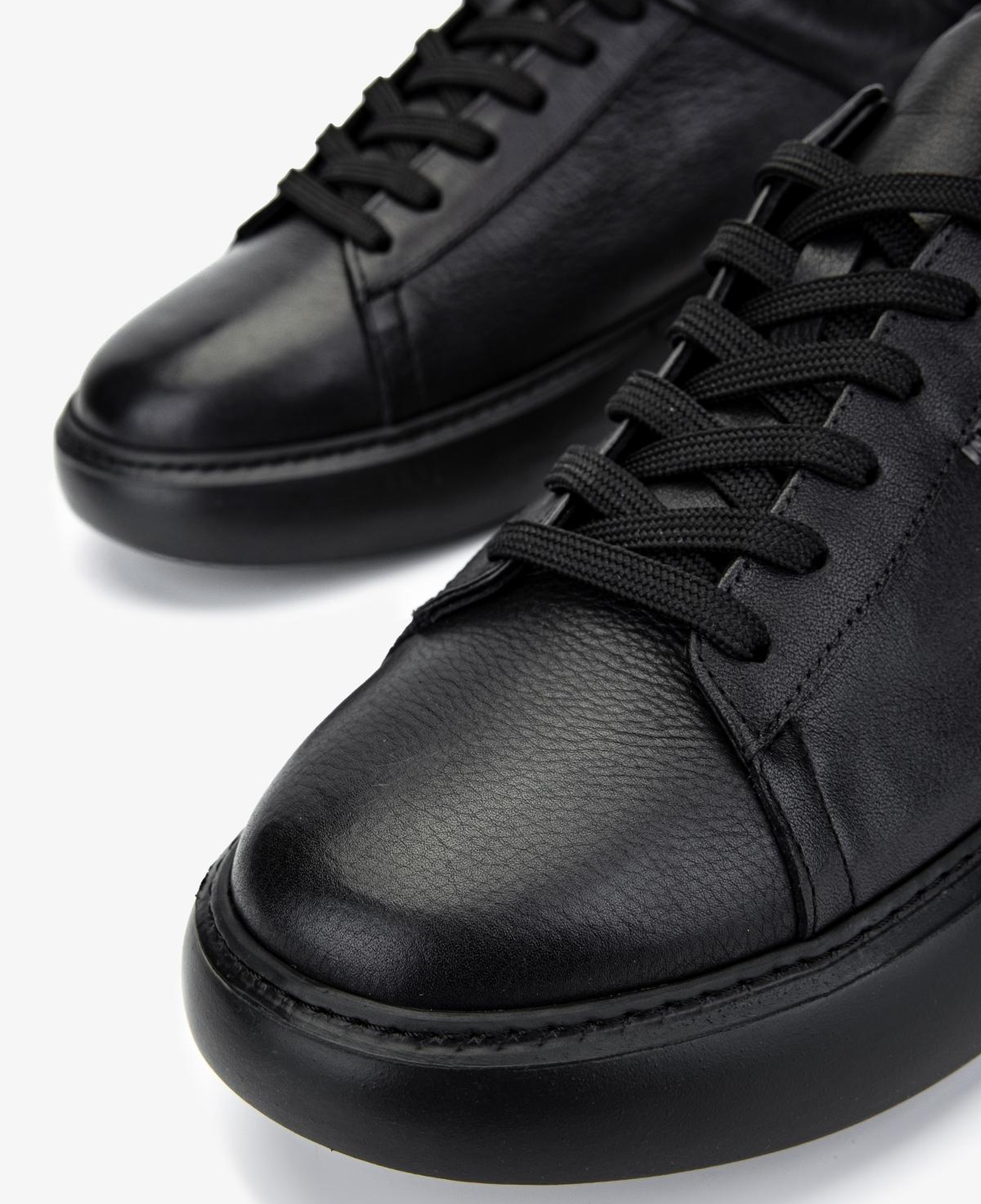 Valmenti Erkek Hakiki Deri Siyah Sneakers & Spor Ayakkabı