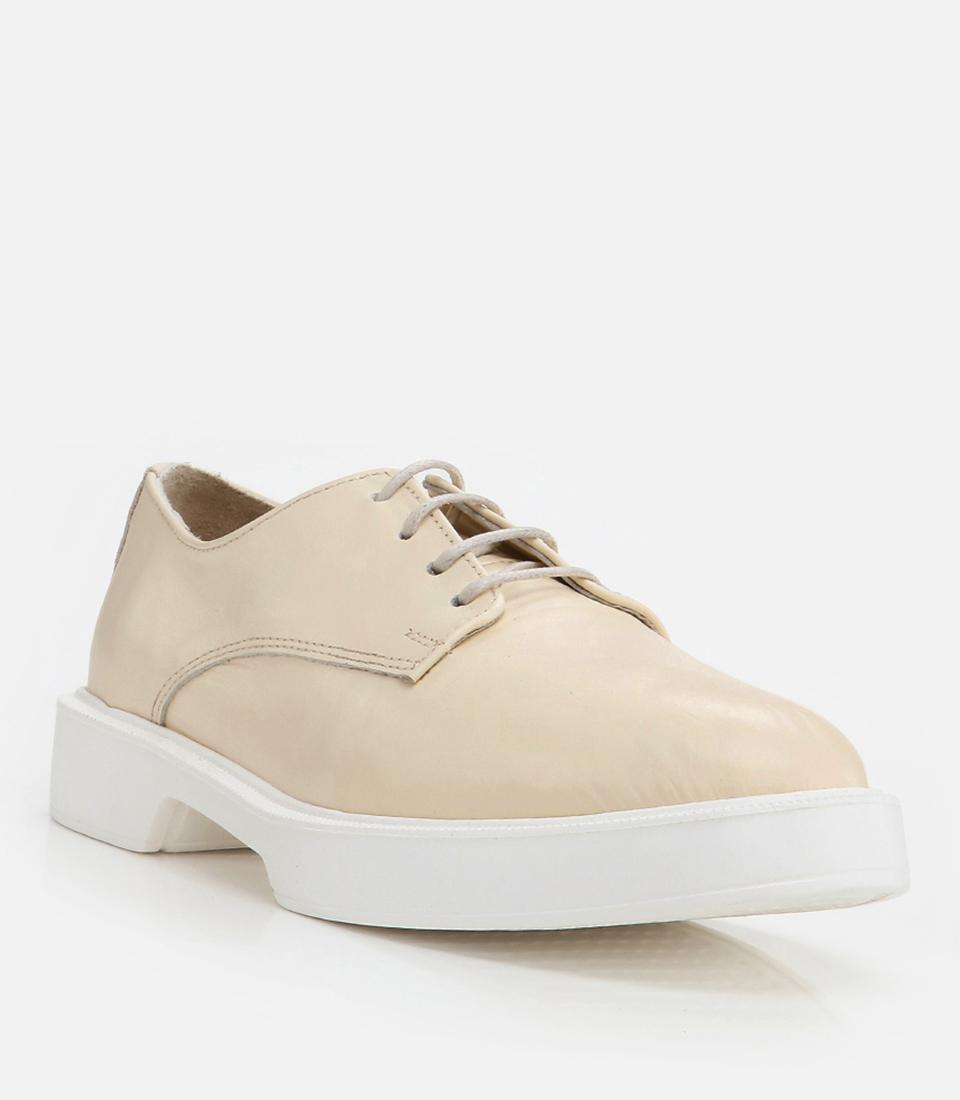 Kadın Deri Ekru Oxford
