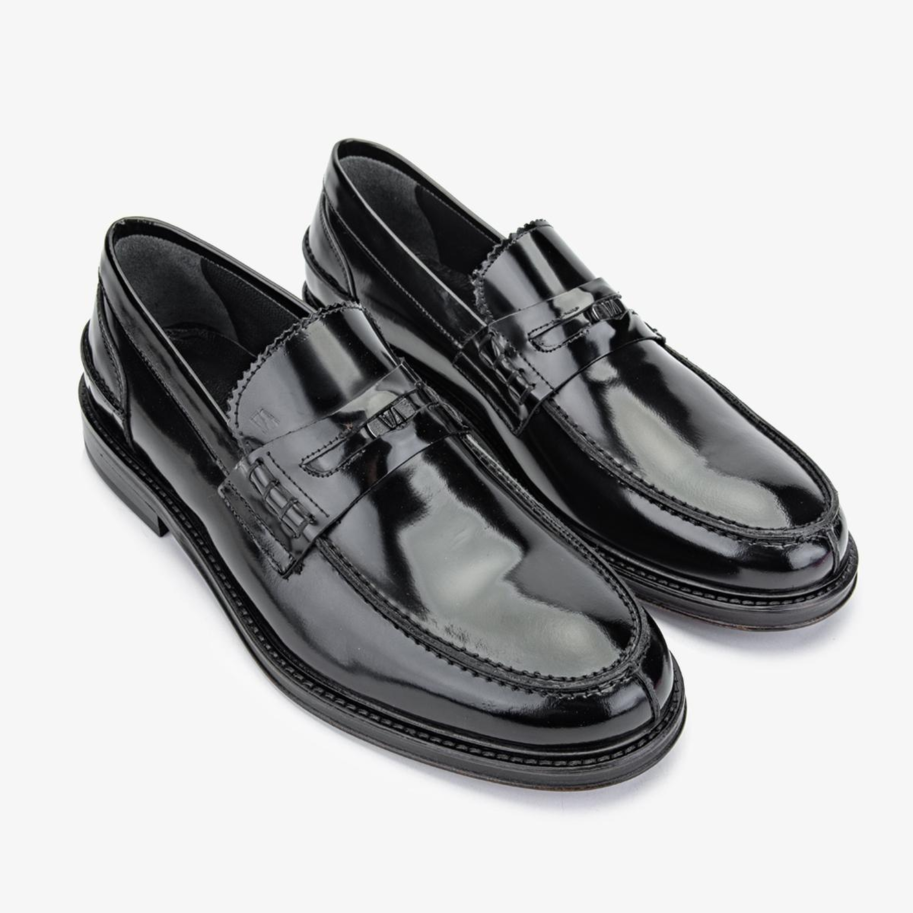 Valmenti Erkek Hakiki Deri Siyah Açma Loafer Ayakkabı