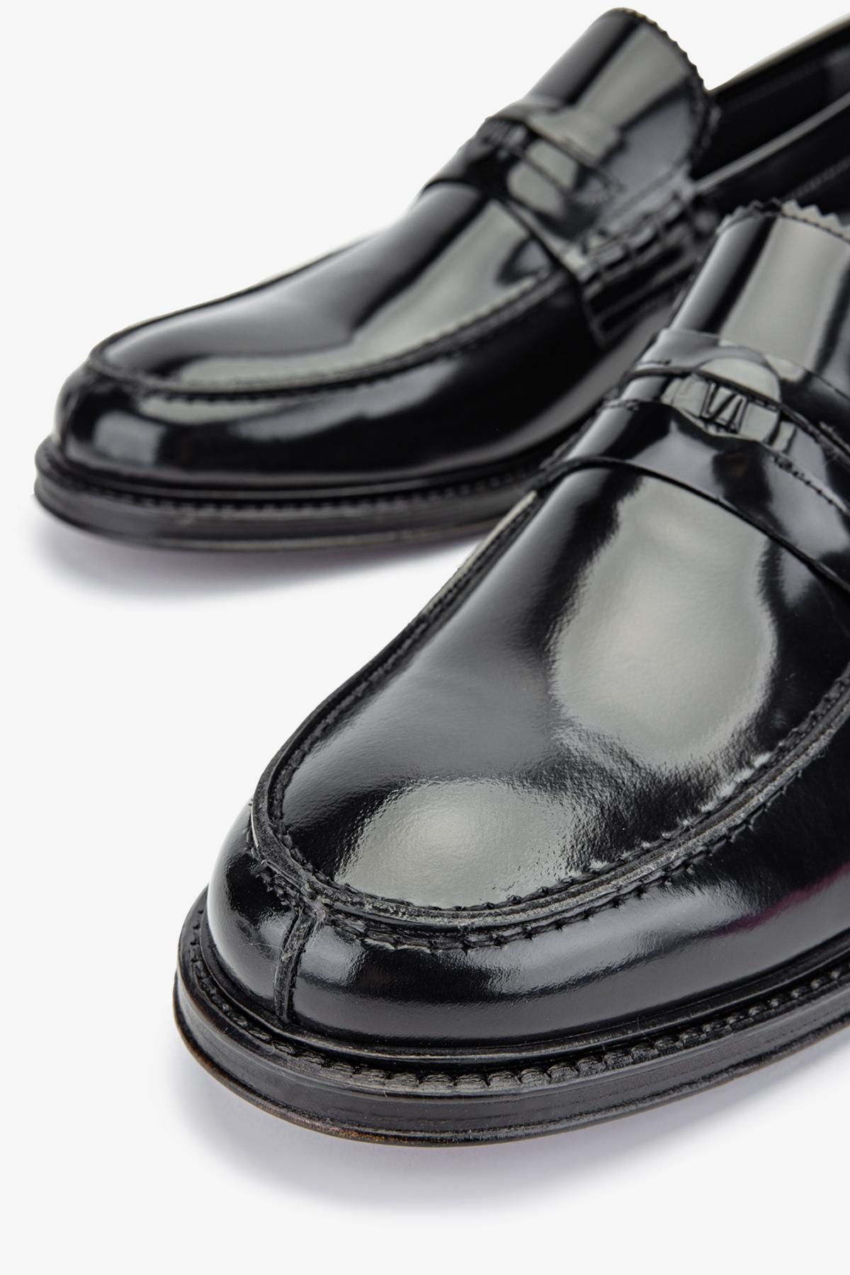 Valmenti Erkek Hakiki Deri Siyah Açma Loafer Ayakkabı