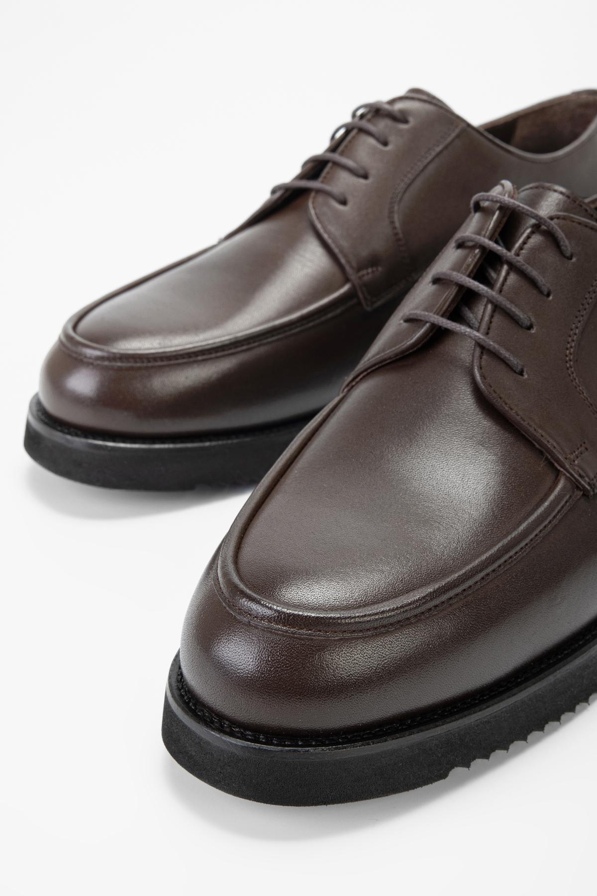 Valmenti Erkek Hakiki Deri Kahverengi Klasik Ayakkabı