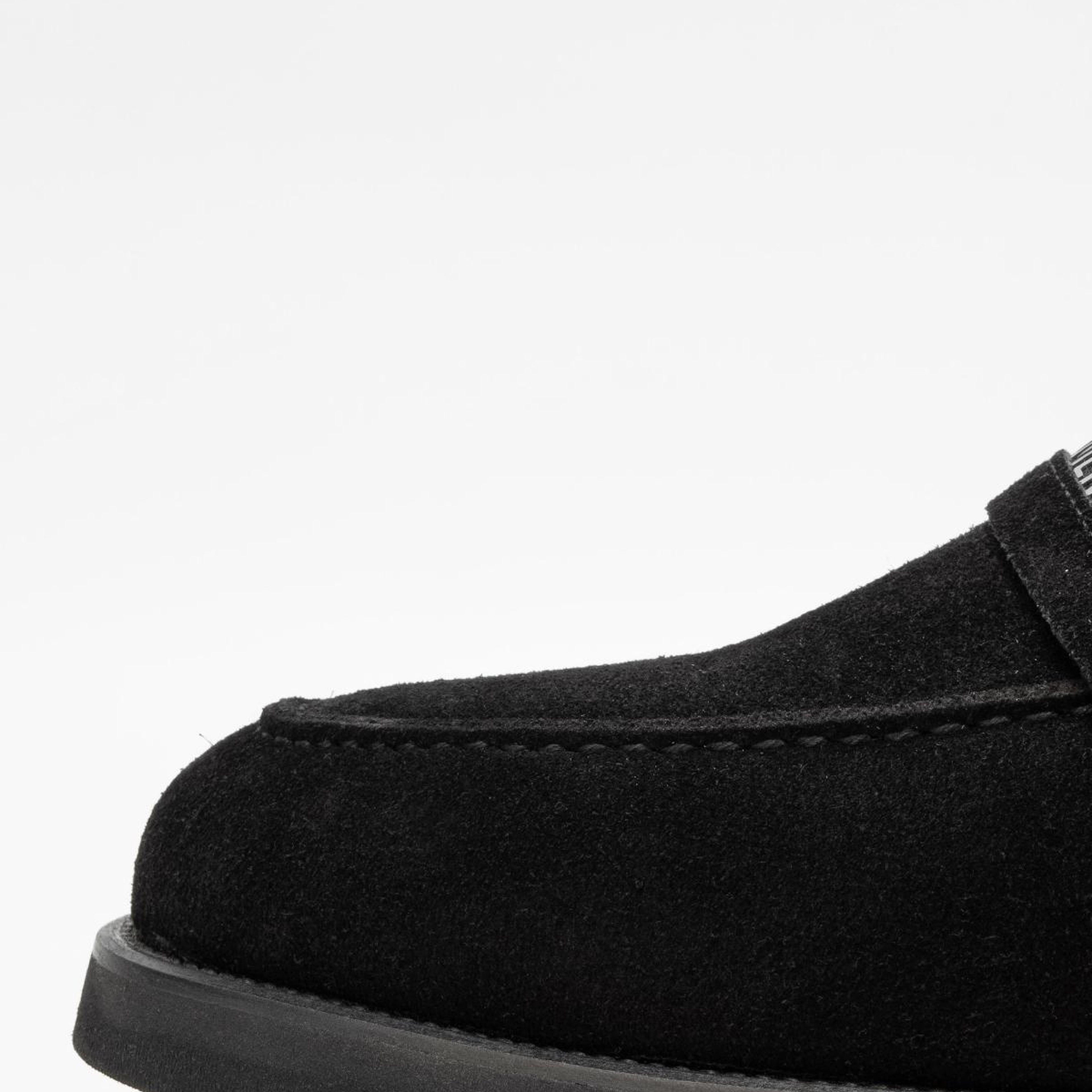 Valmenti Erkek Hakiki Deri Siyah Süet Loafer Ayakkabı