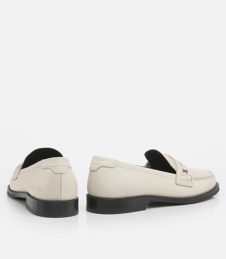 Kadın Deri Ekru Loafer