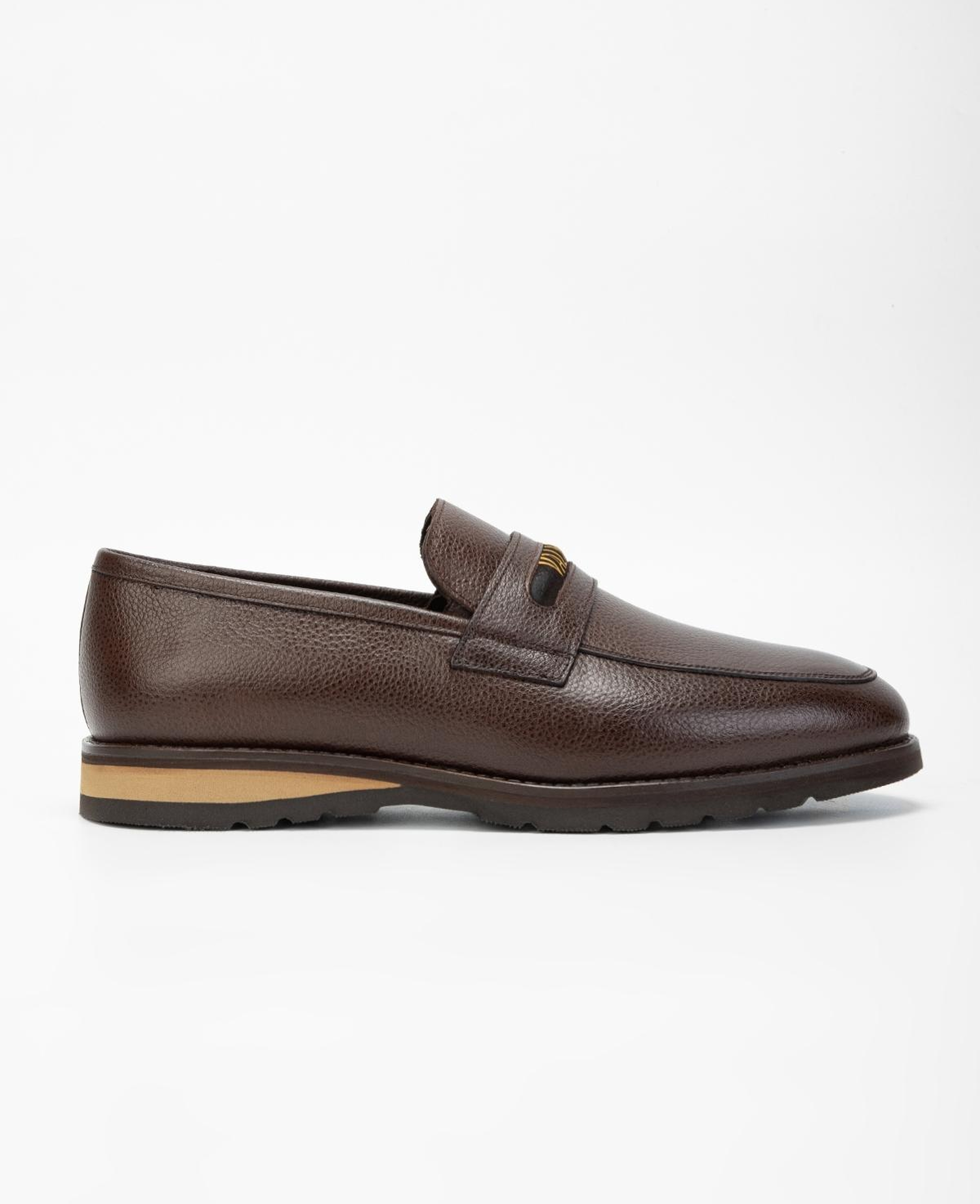 Valmenti Erkek Hakiki Deri Kahverengi Loafer Ayakkabı