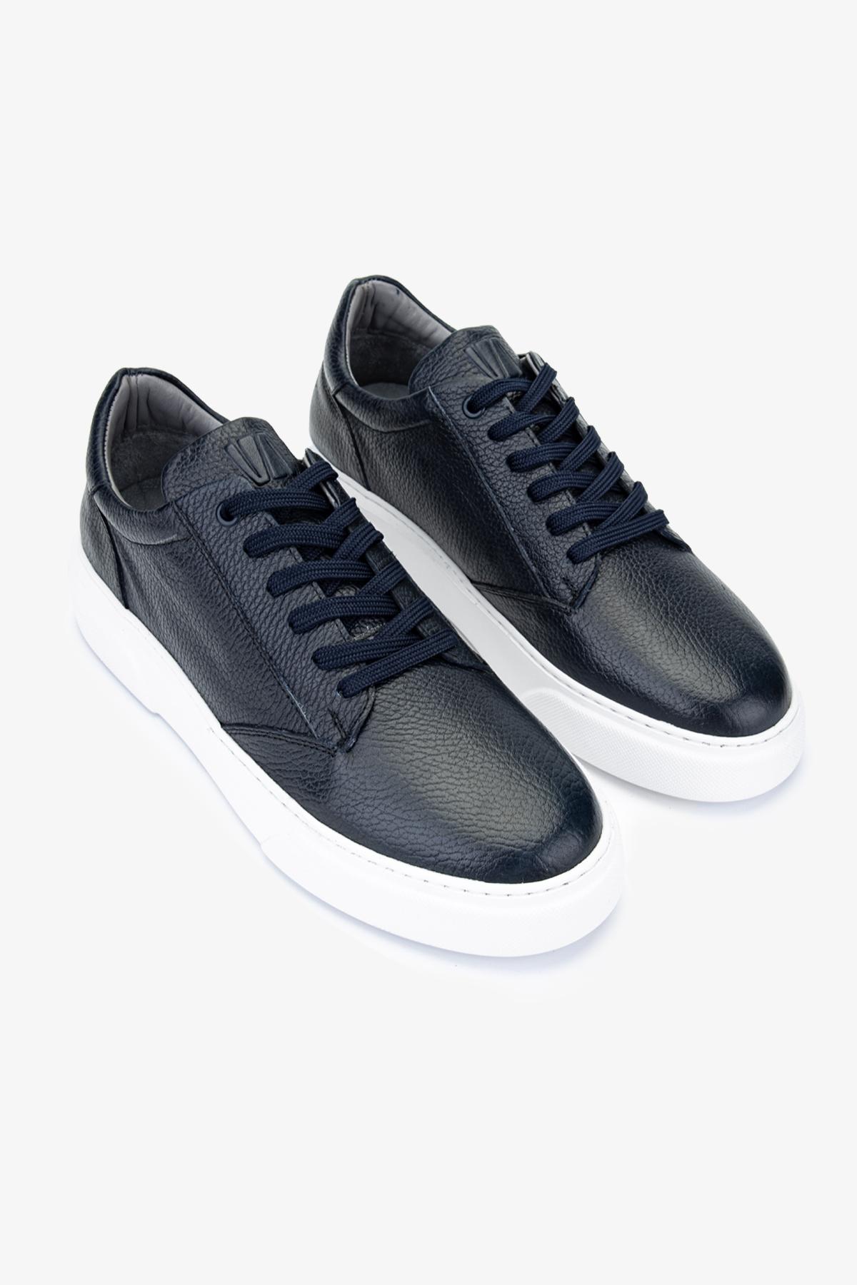 Valmenti Erkek Hakiki Deri Lacivert Sneakers & Spor Ayakkabı