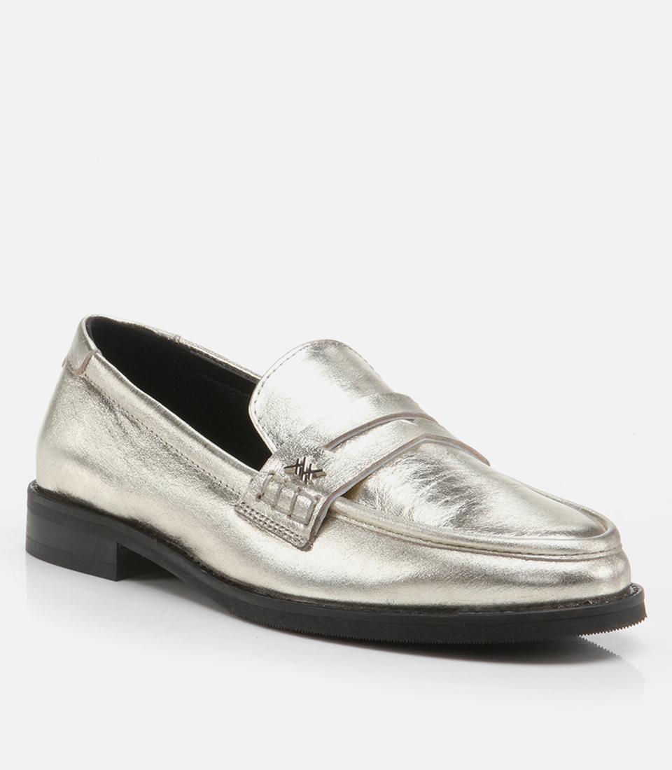 Kadın Deri Gold Loafer