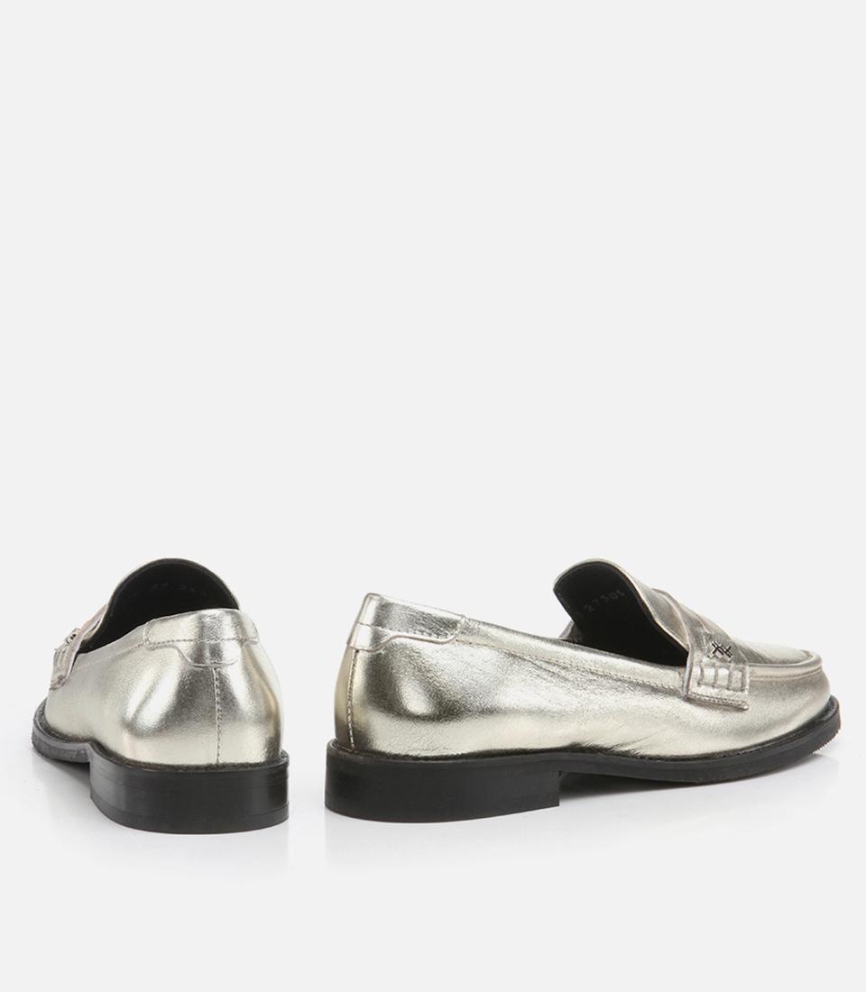 Kadın Deri Gold Loafer