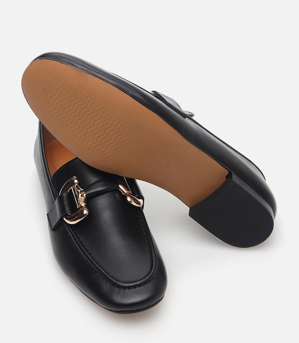 Kadın Deri Siyah Loafer
