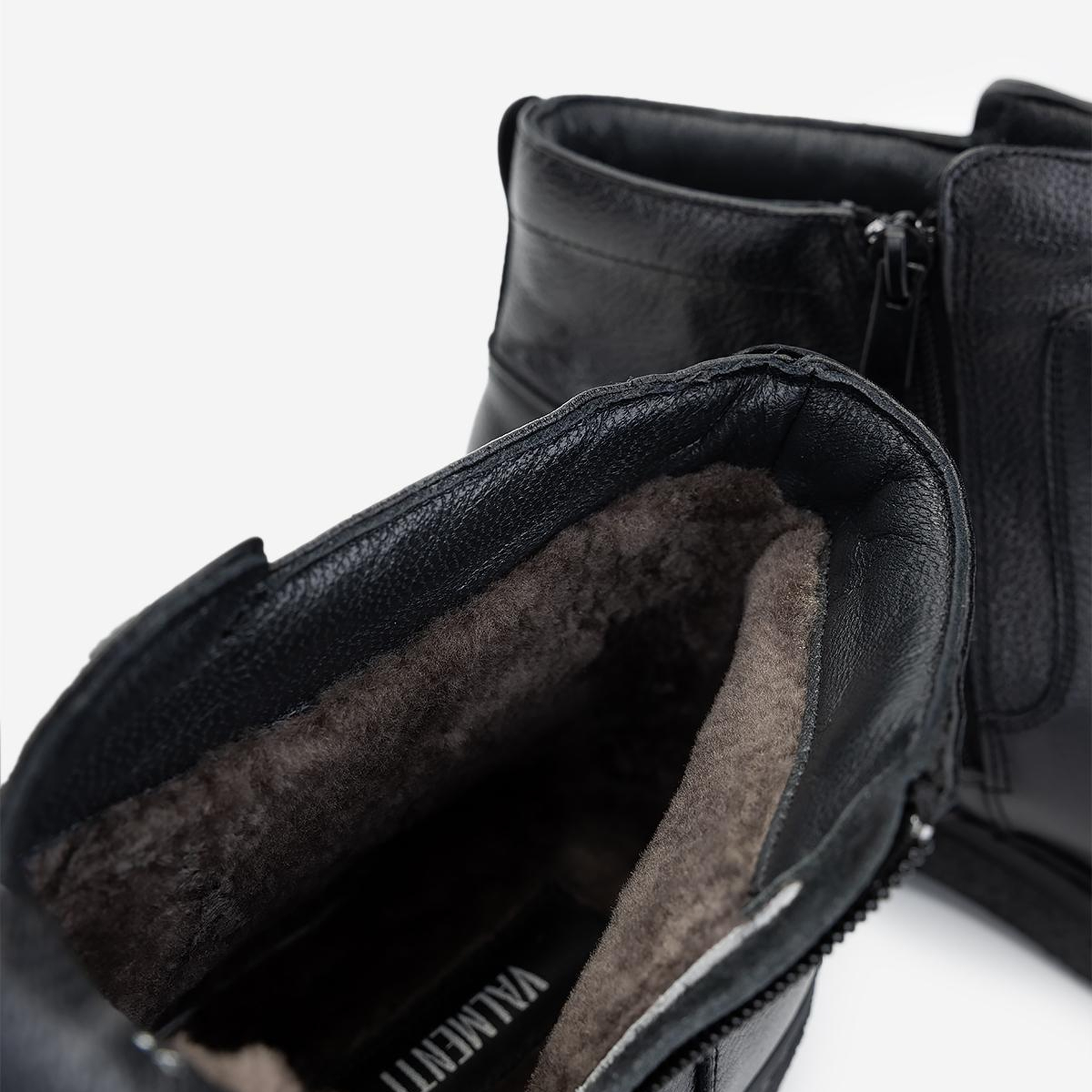 Valmenti Erkek Hakiki Deri Siyah Casual Bot